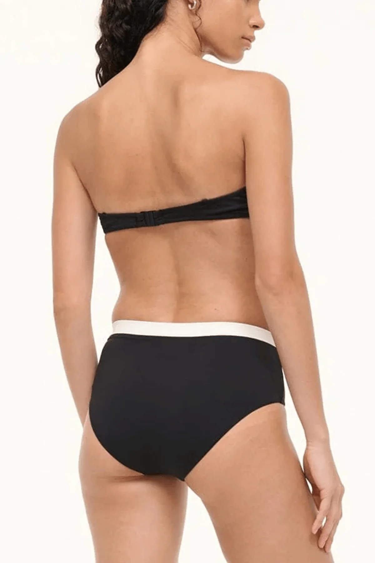 Devon High Rise Bikini Bottom Black/White - Image 4