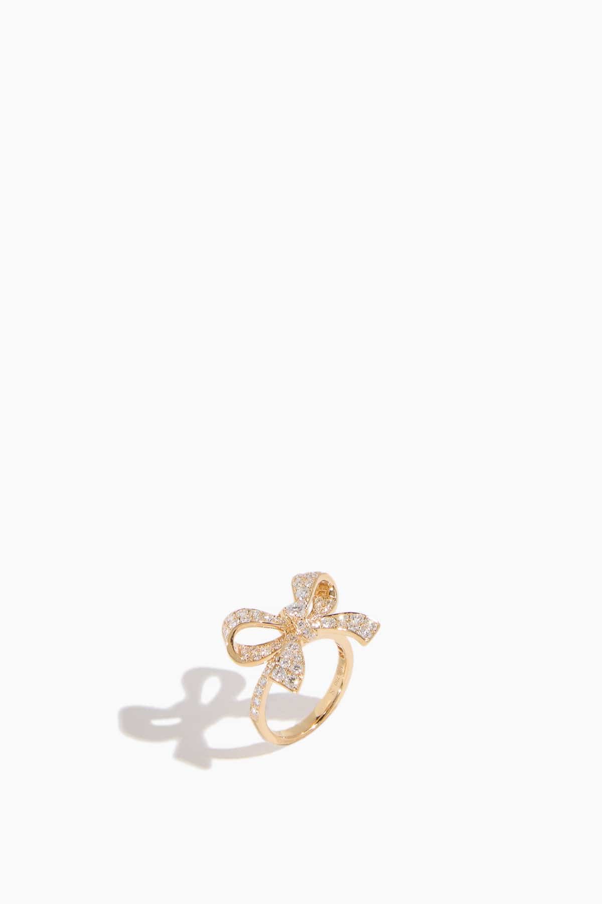 Diamond Bow Ring in 18k Yellow Gold - Image 3