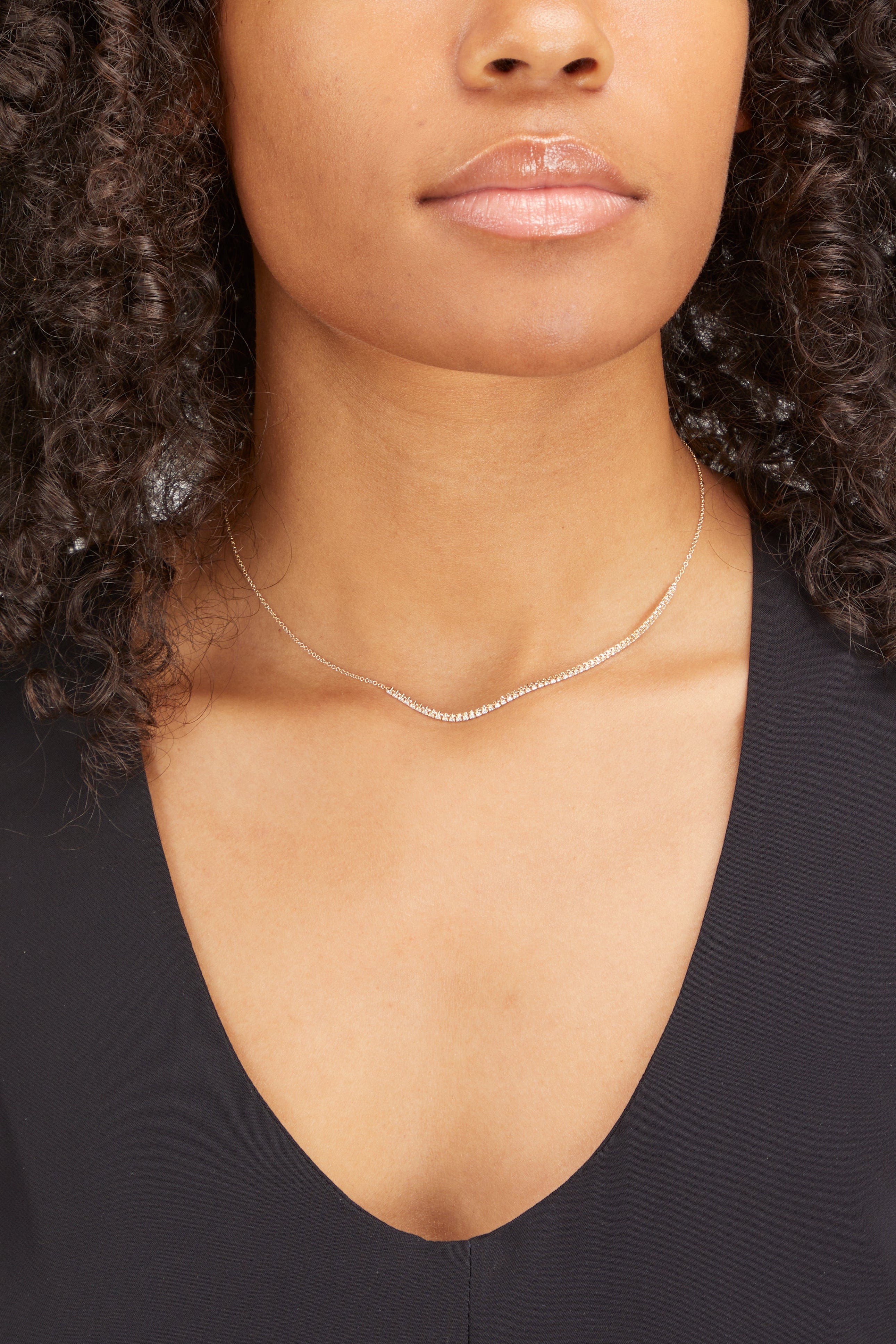 Diamond Necklace in 14k Yellow Gold - Image 2