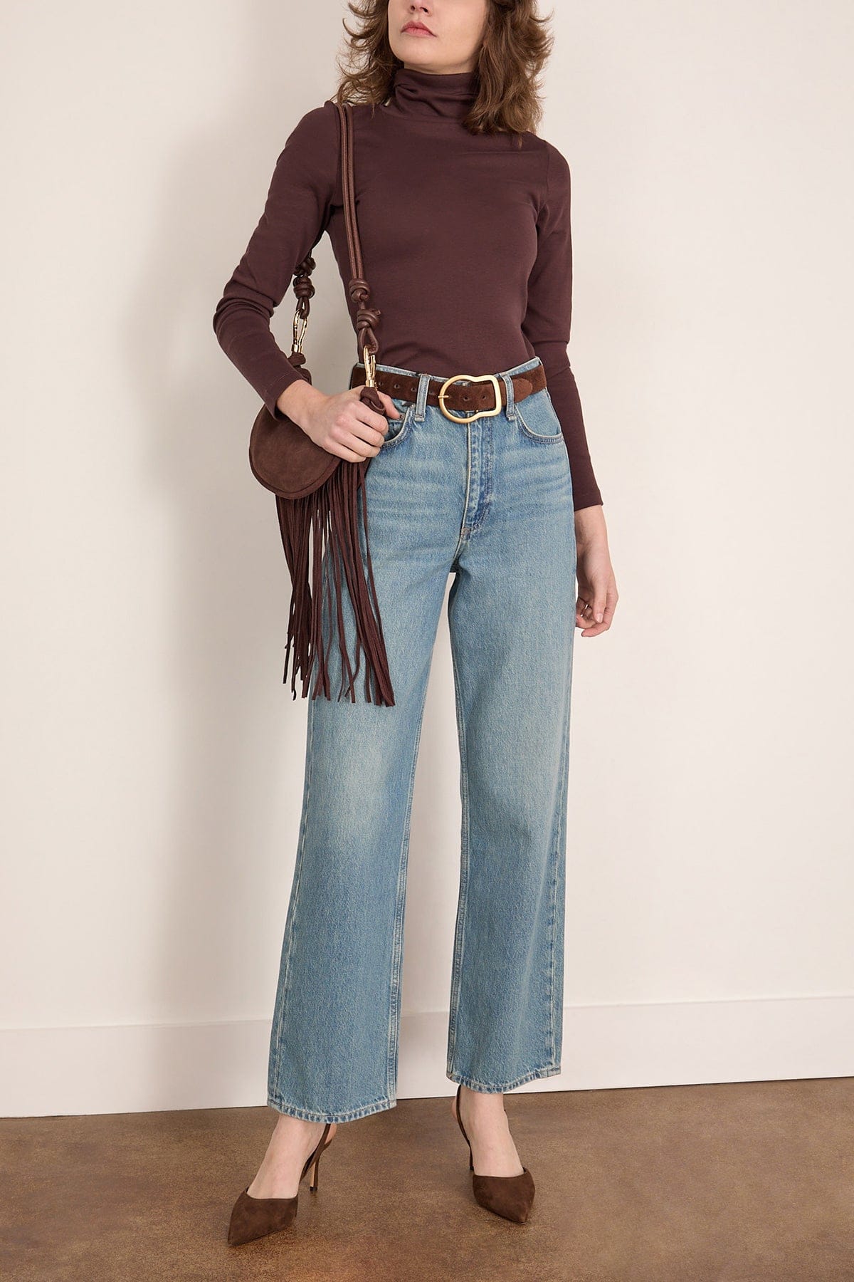 Dinah Turtleneck in Choco Plum - Image 2