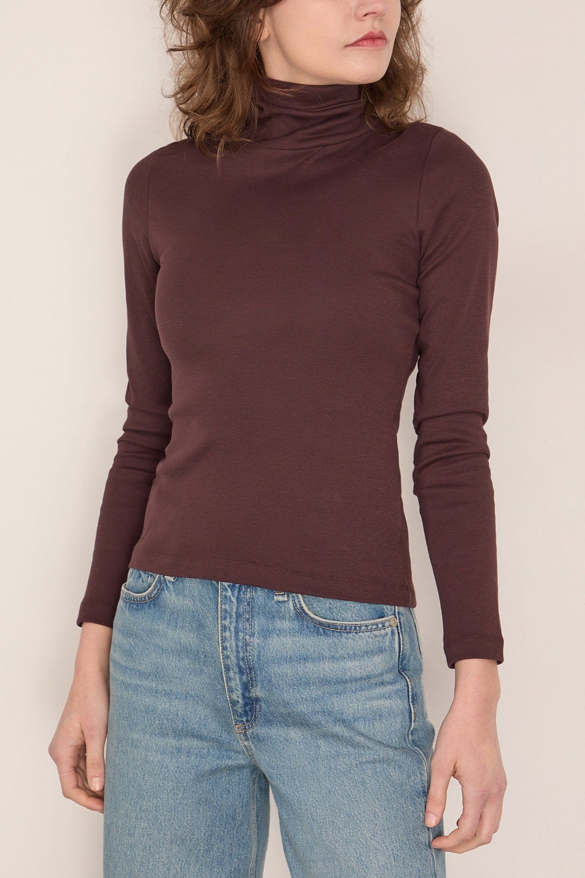 Dinah Turtleneck in Choco Plum - Image 3