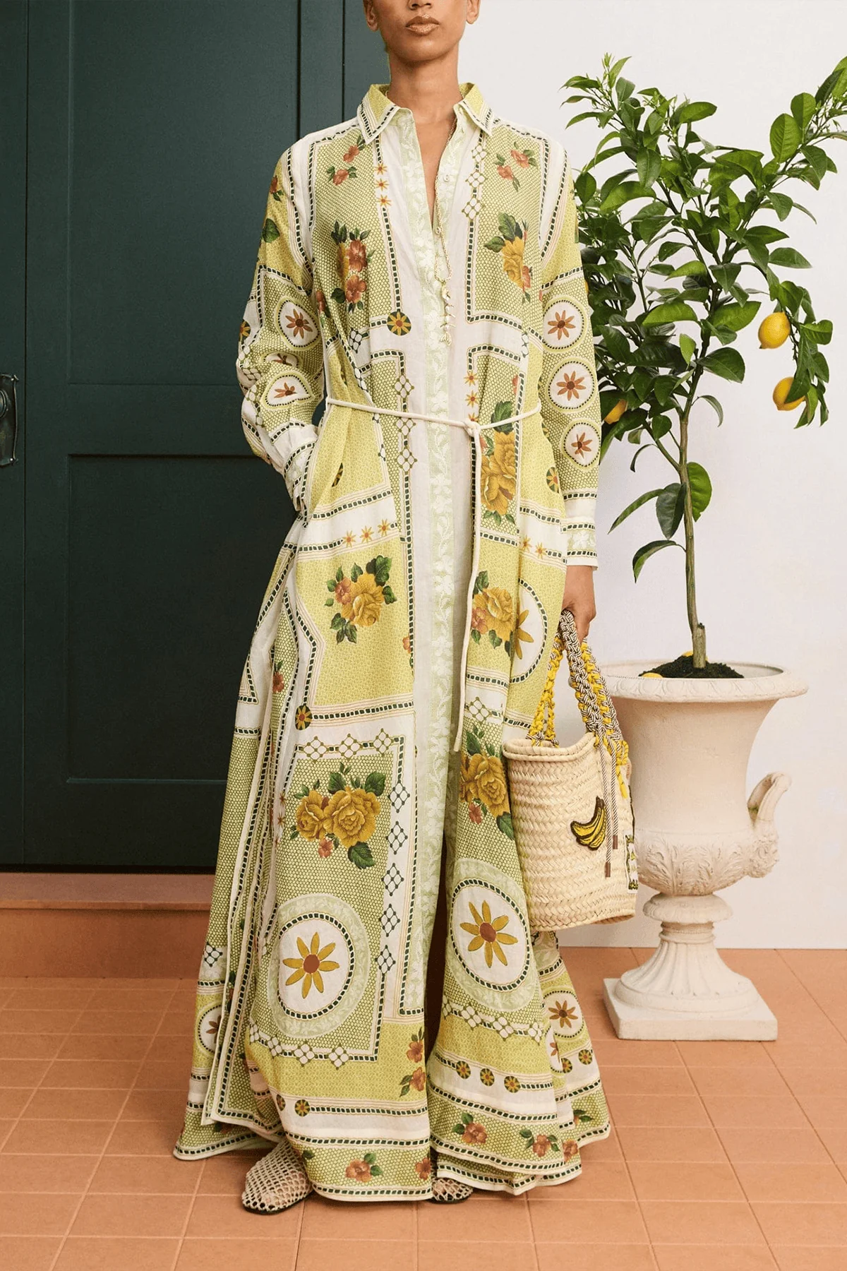 Dixie Shirtdress in Citrus - Image 2