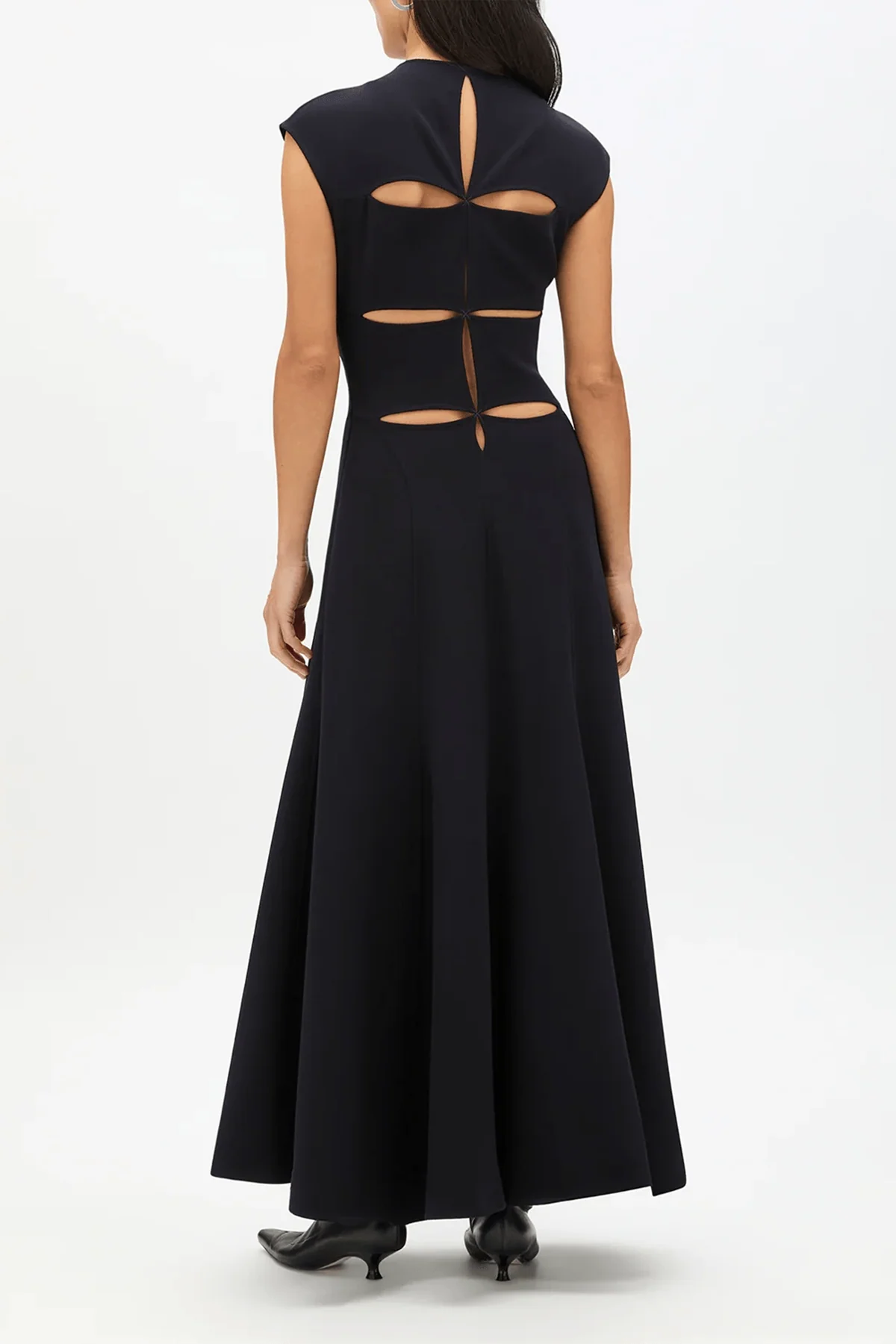 Double Face Cutout Dress in Black - Image 4