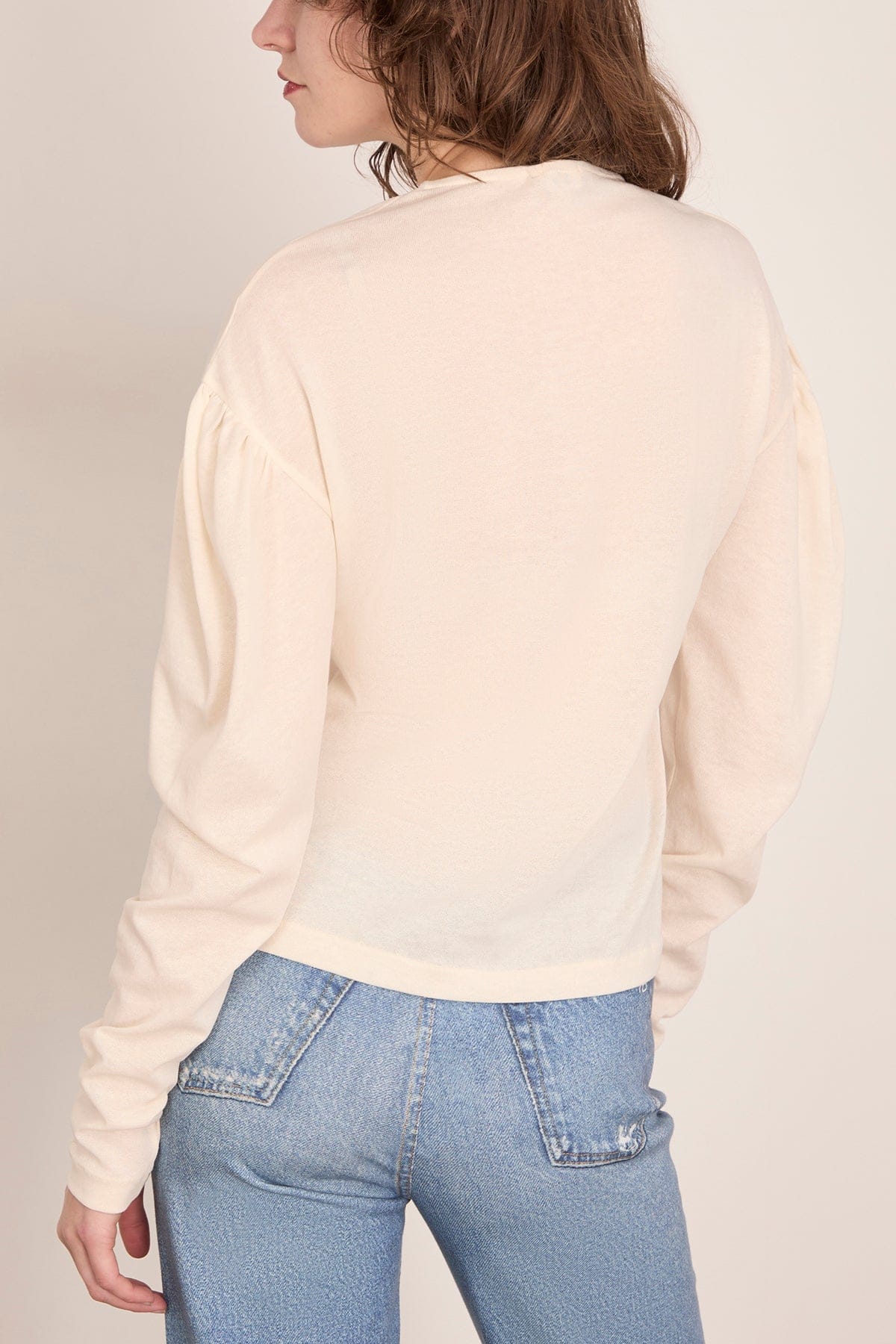 Dropped Shoulder Top in Off-White - Image 4