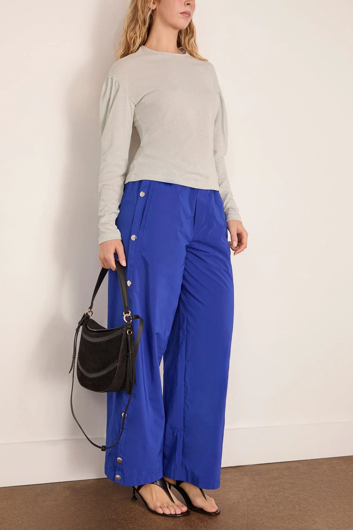 Dropped Shoulder Top in Stone Blue - Image 2