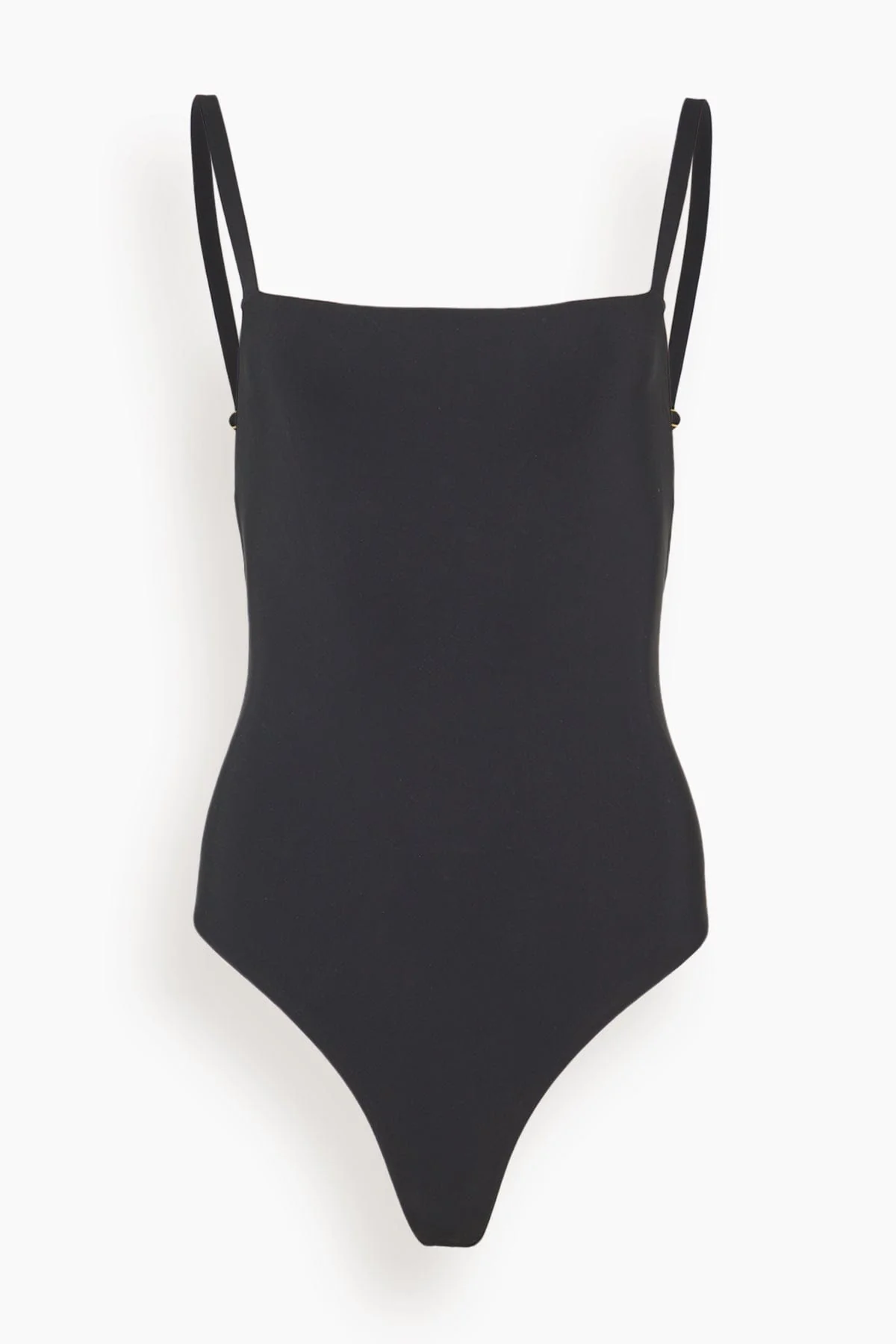 Echauffe Swim Straight Neck One Piece in Black