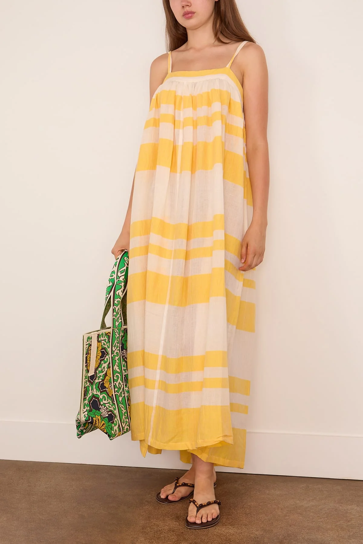 Eda Slip Dress in Mezimuri Yellow - Image 2