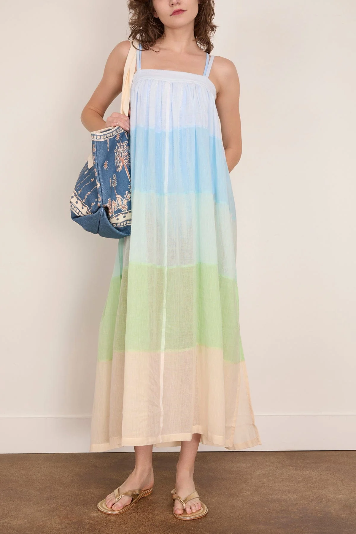 Eda Slip Dress in Nefas Mint - Image 2