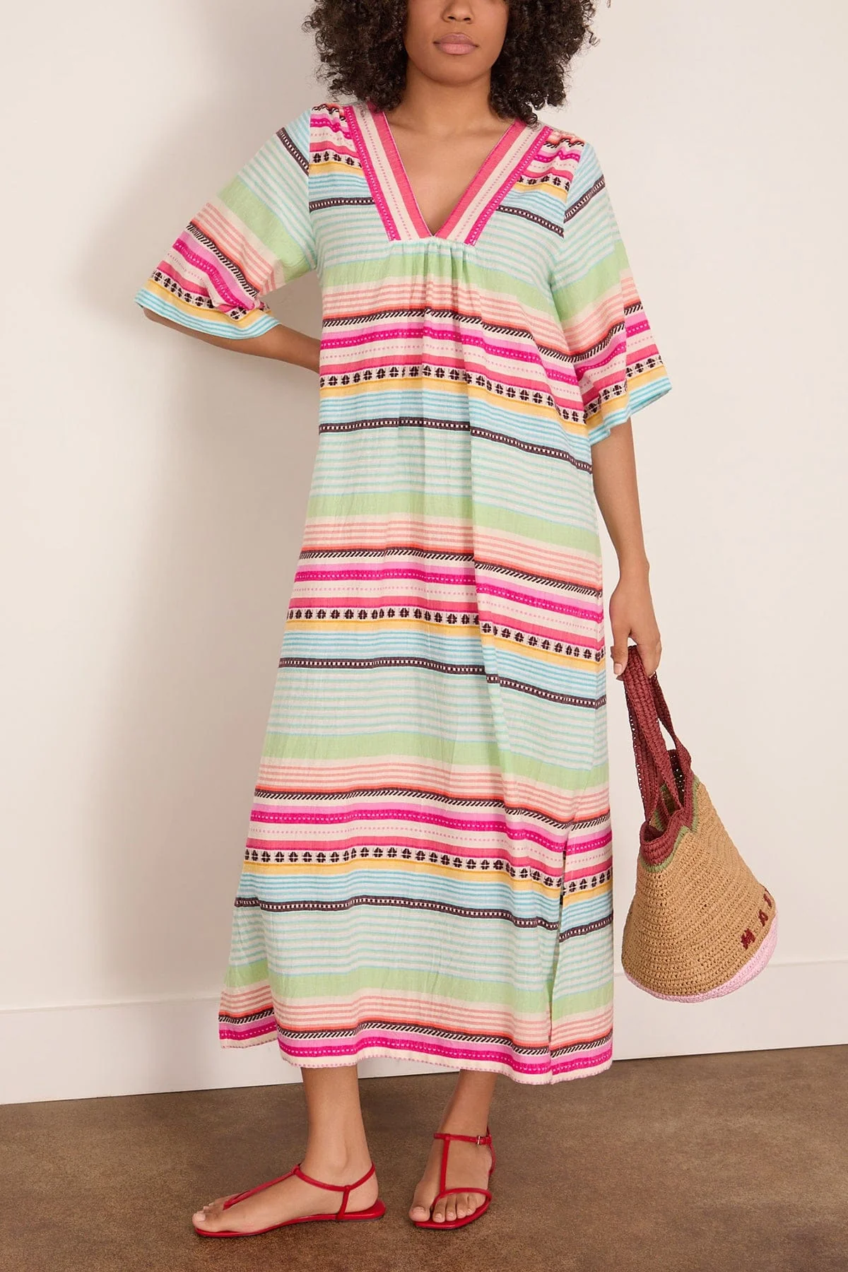 Edna V-Neck Dress in Beali Festival - Image 2