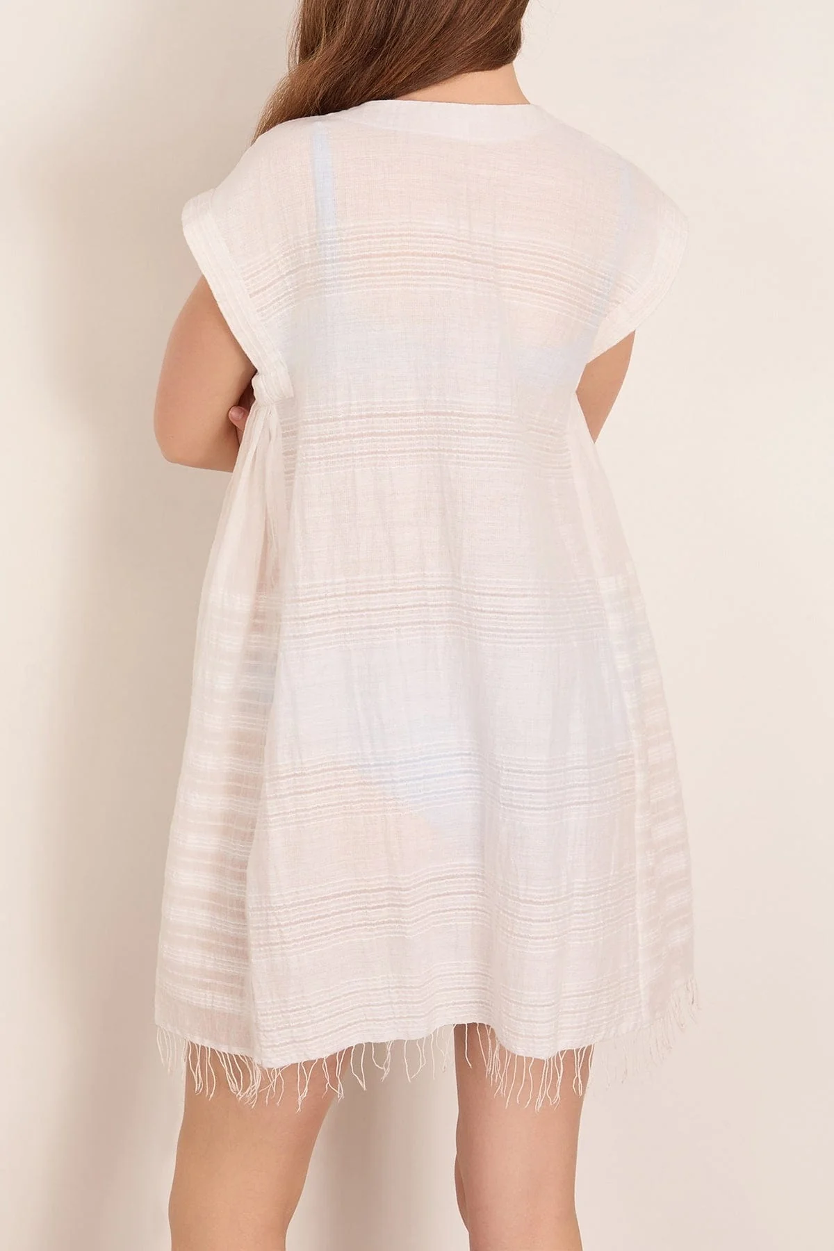 Elina Caftan in Abira White - Image 4