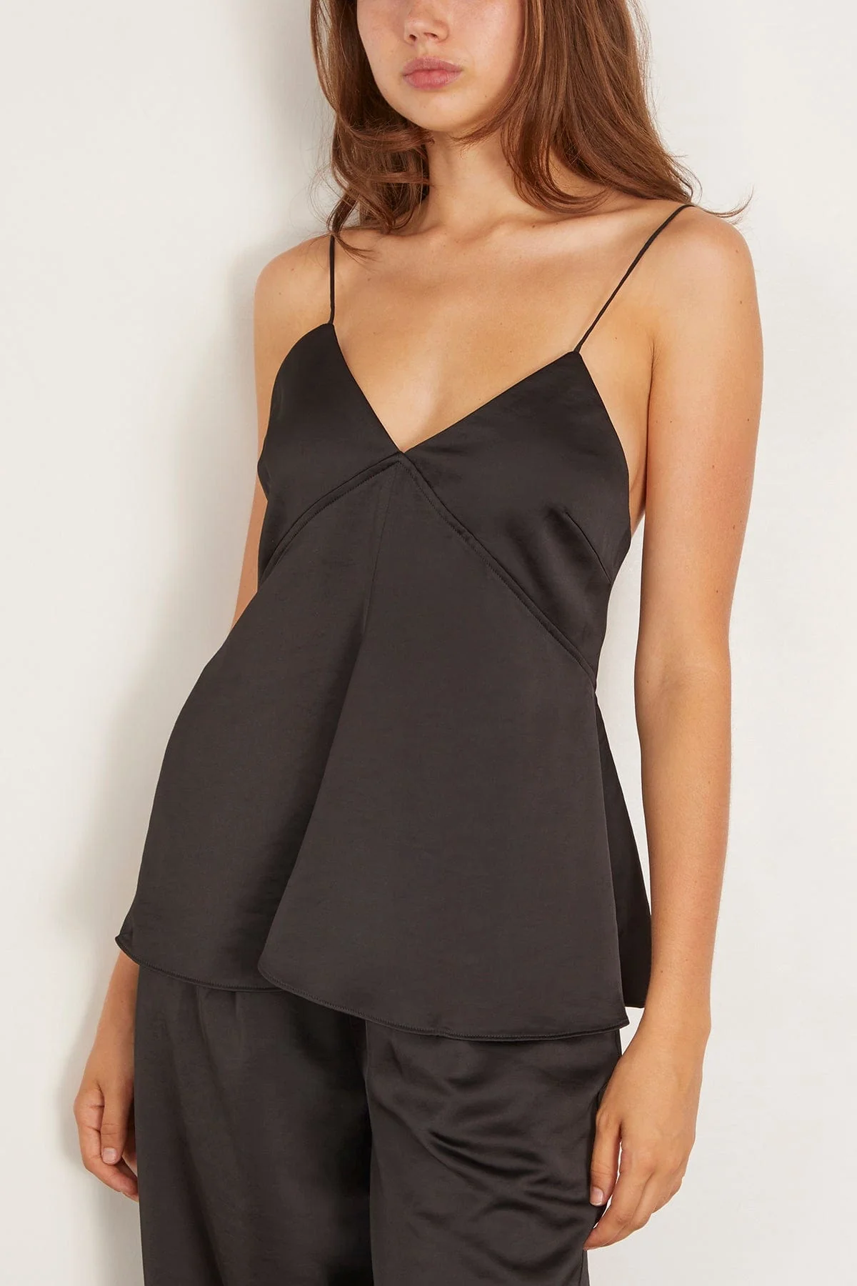 Elise Spaghetti Strap Cami in Black - Image 3