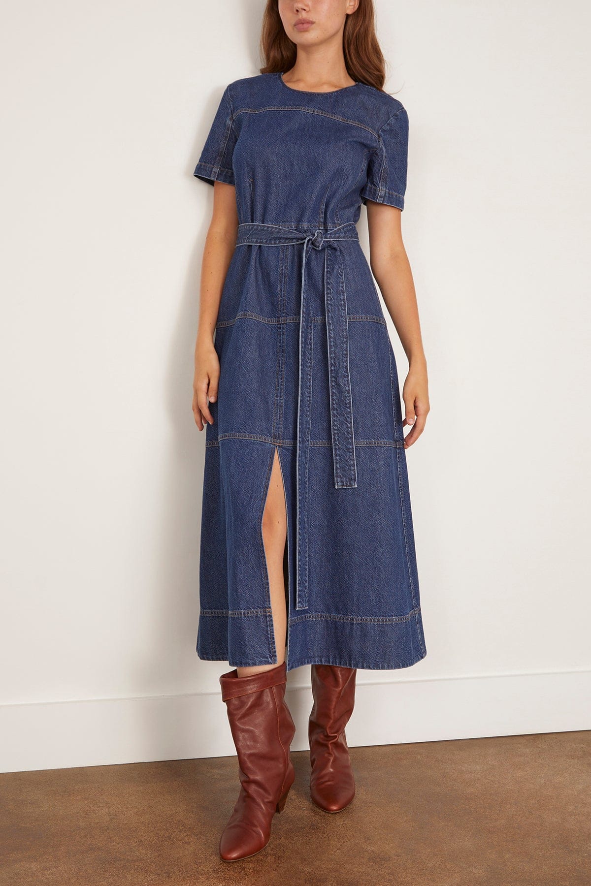 Ella Dress in Classic Indigo Blue - Image 3