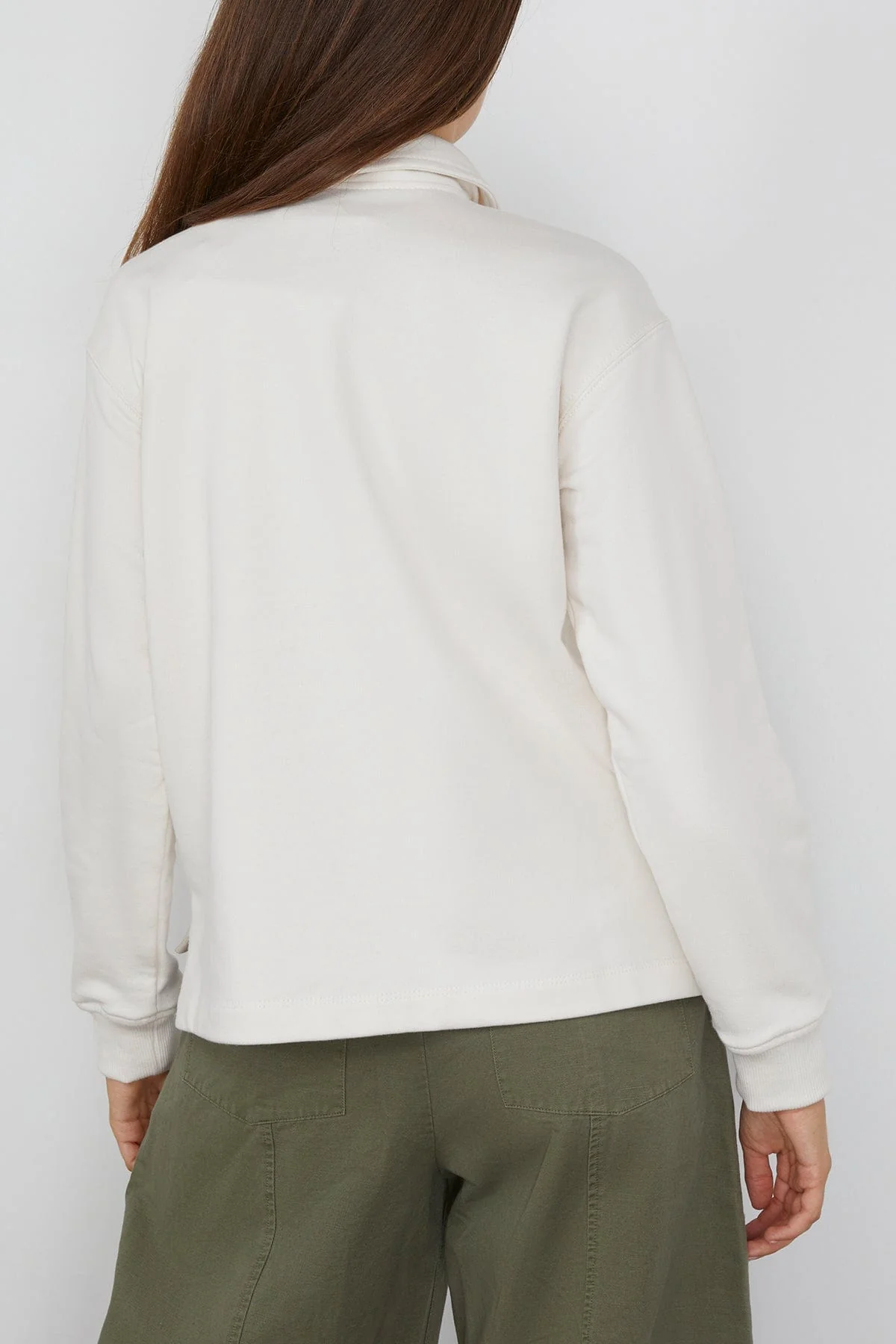 Elliot Polo Pullover in Chalk - Image 4