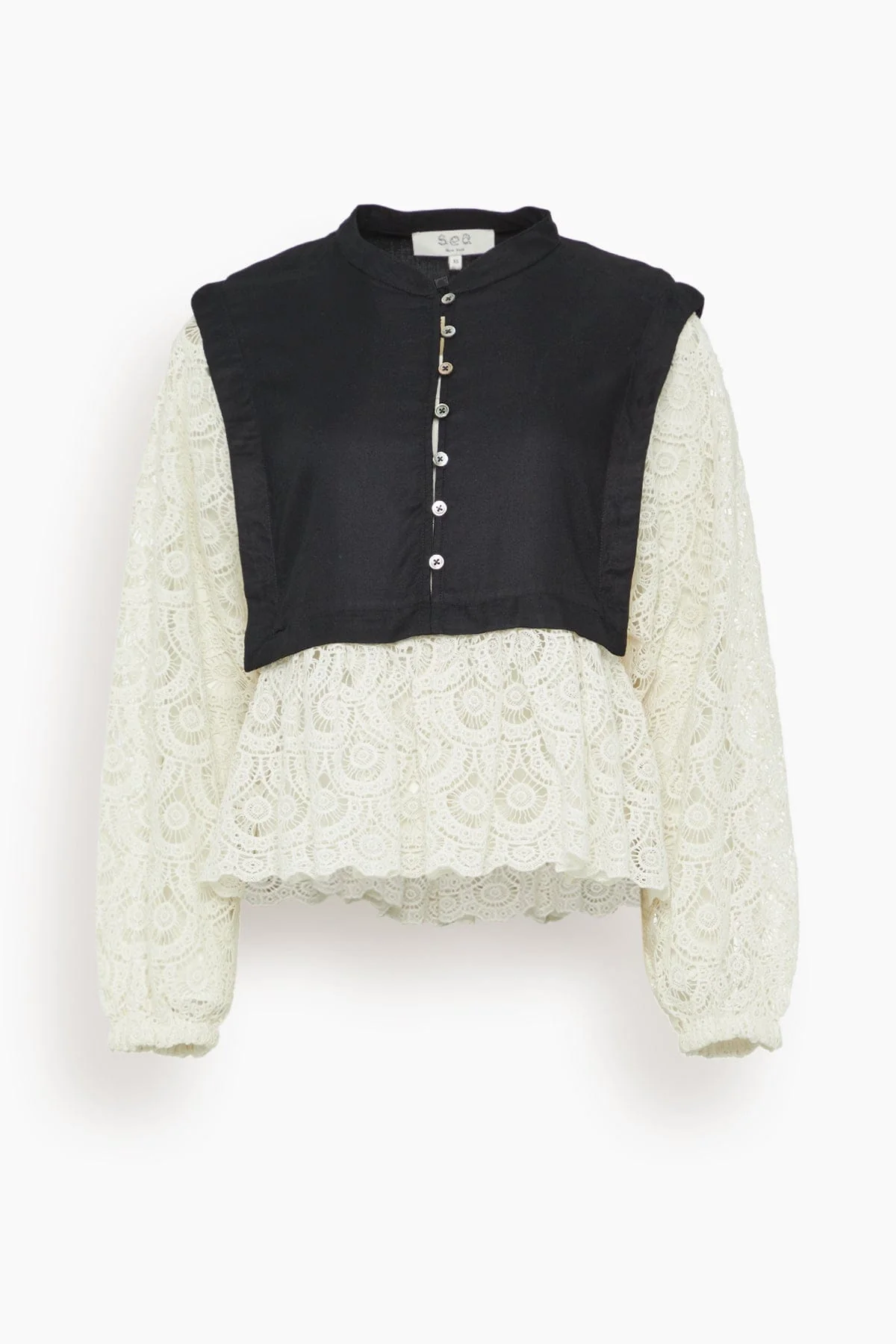 Ellison Solid Long Sleeve Top in Black