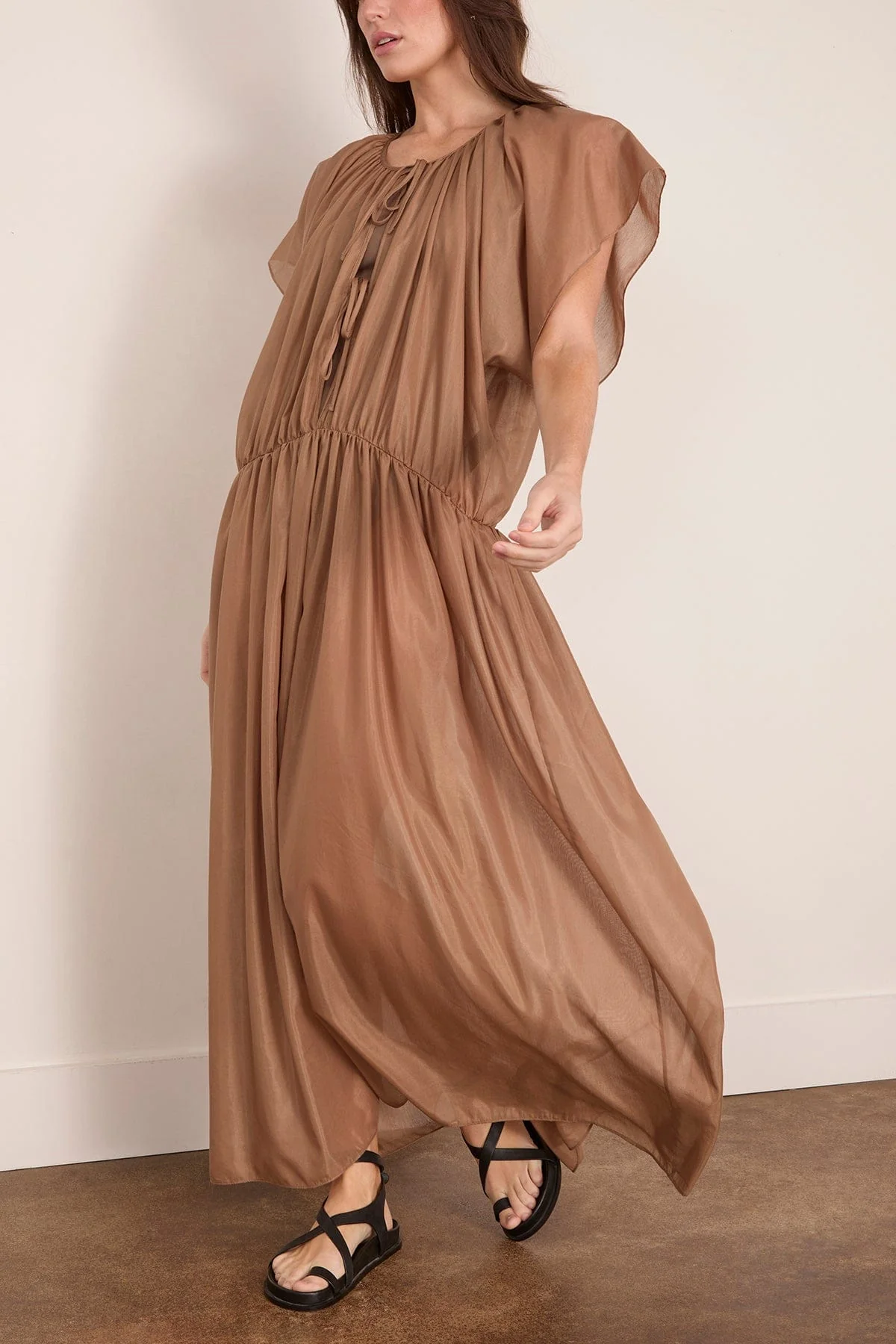 Esther Dress in Taupe - Image 3