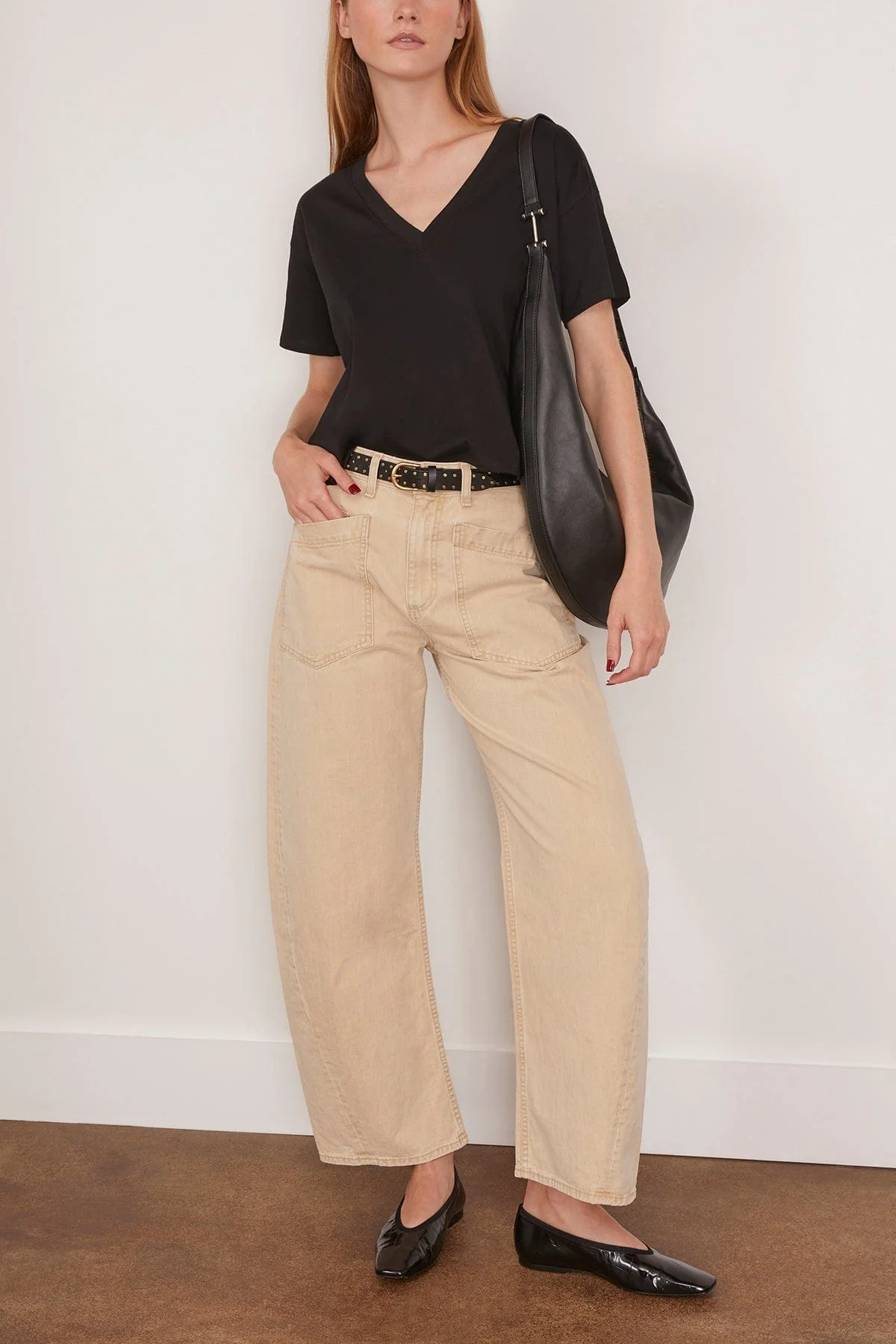 Faaa V-Neck T-Shirt in Black - Image 2