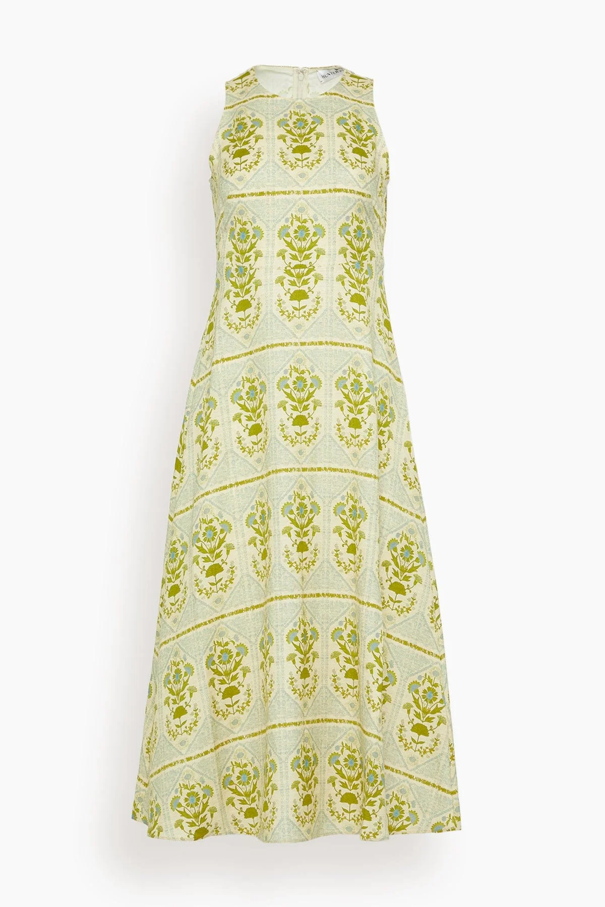Faith Dress in Green Trellis
