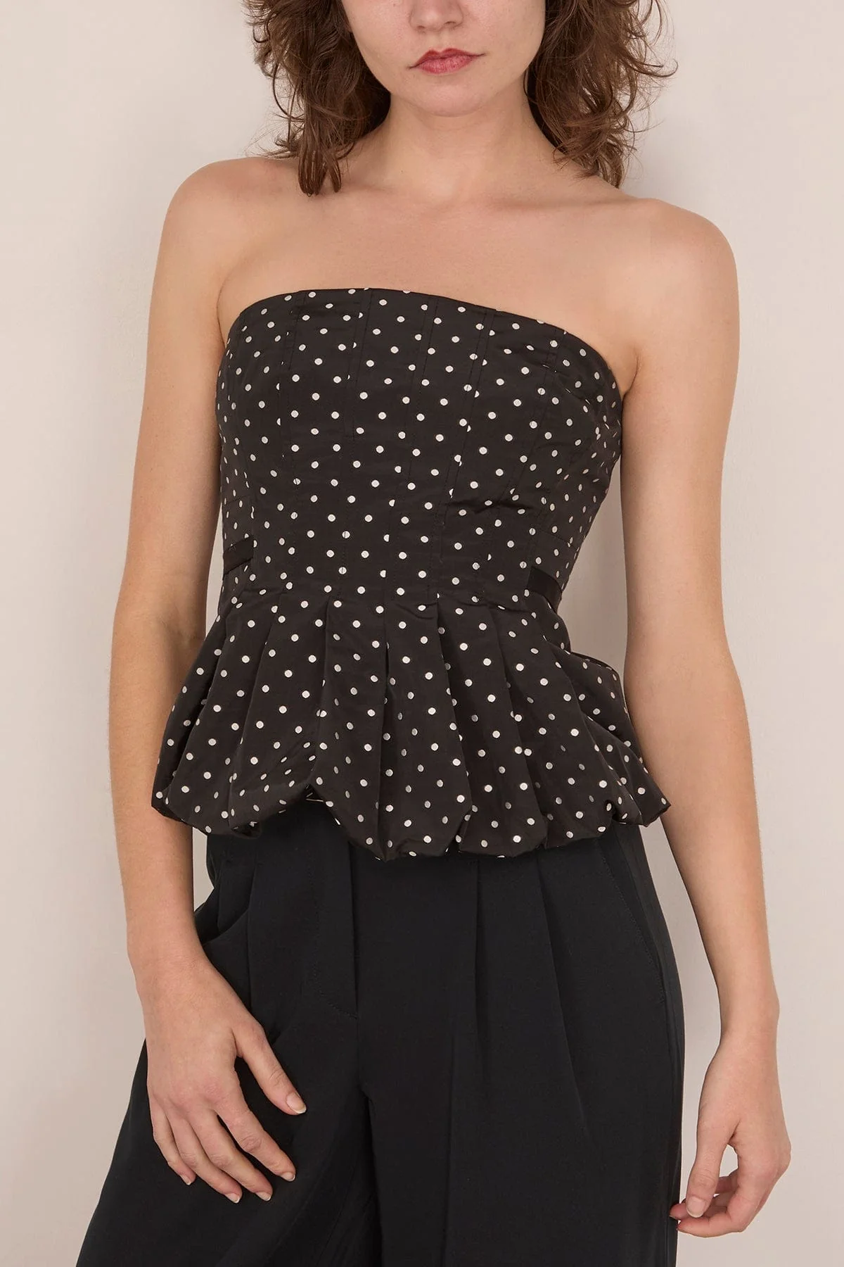 Farah Top in Black/Ivory Multi - Image 3