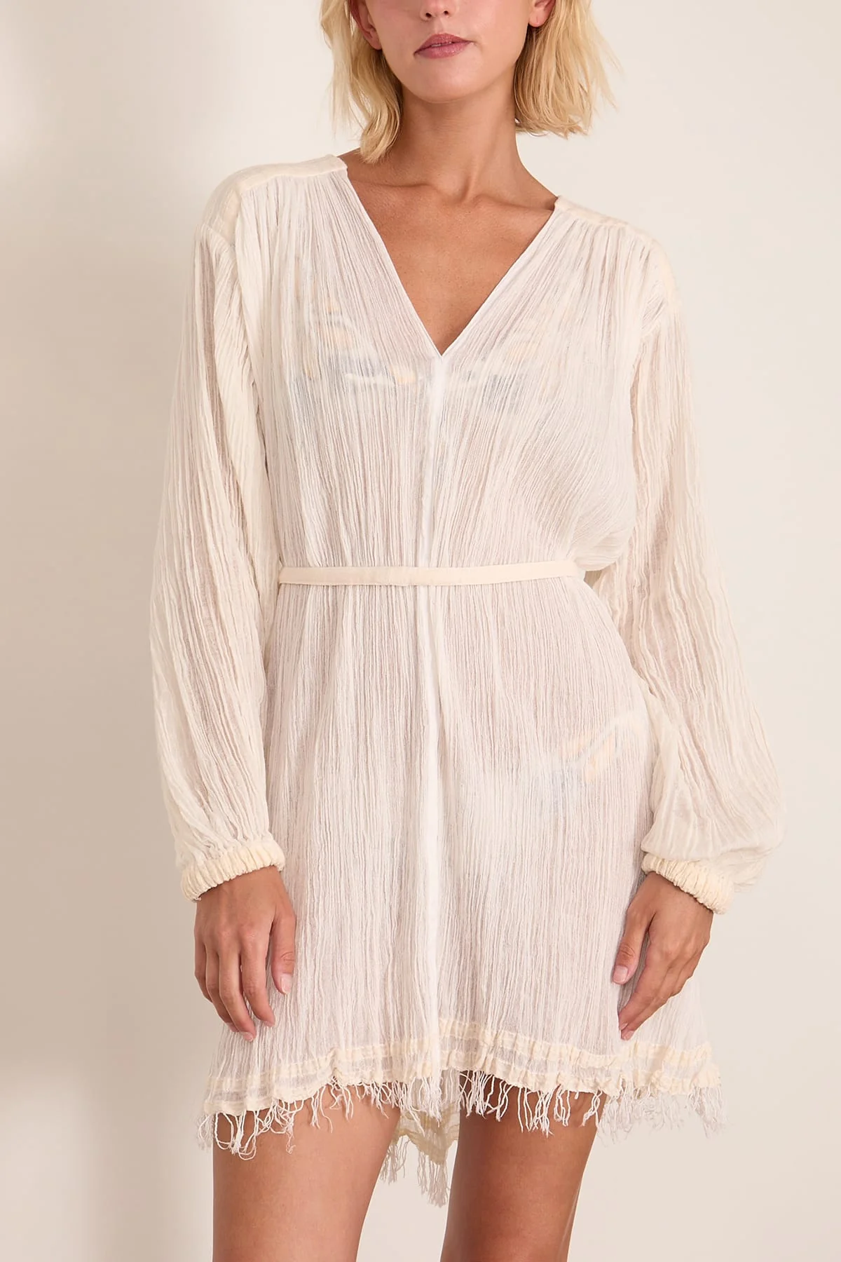 Fasika Long Sleeve Dress in Lacee Cream - Image 3