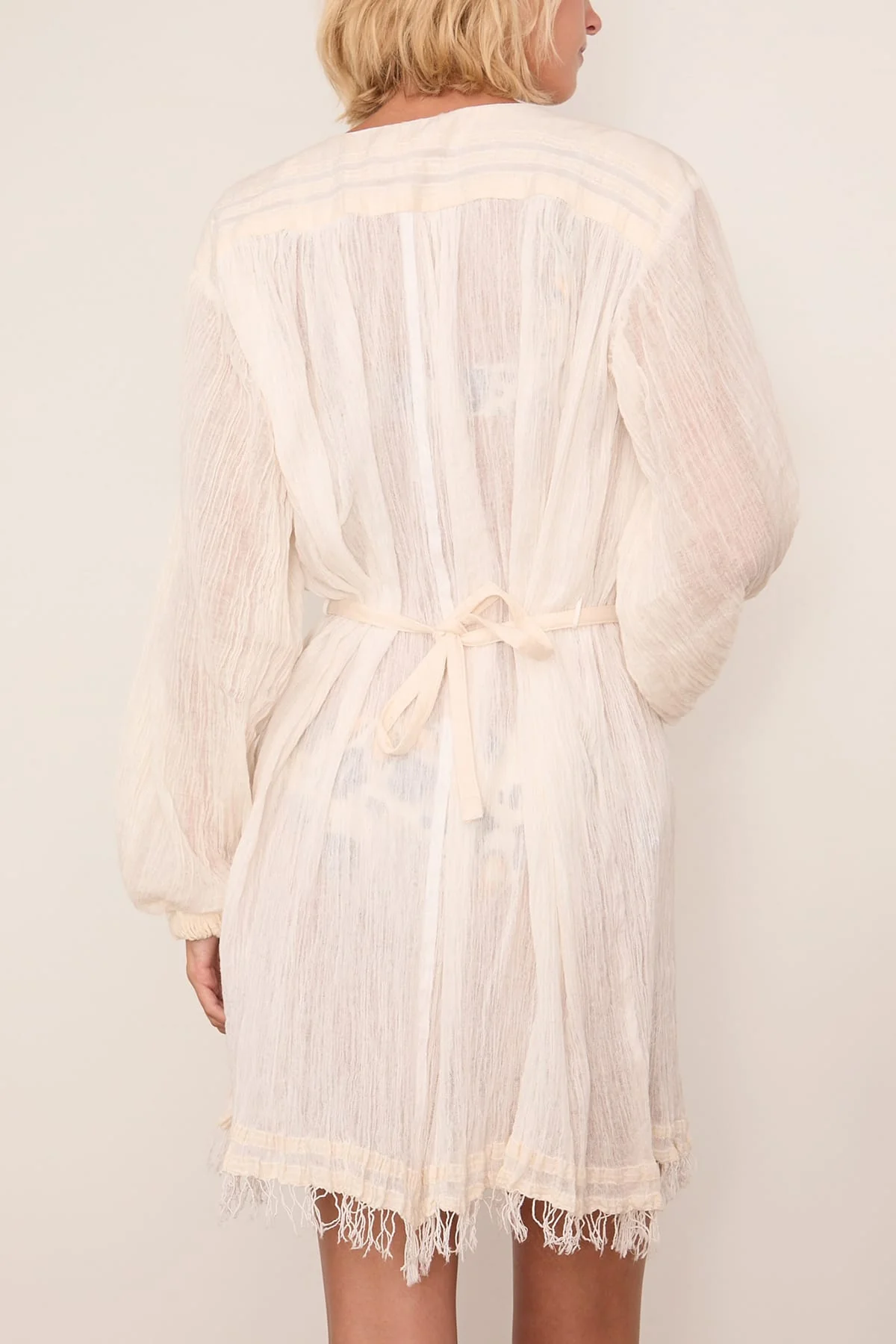 Fasika Long Sleeve Dress in Lacee Cream - Image 4