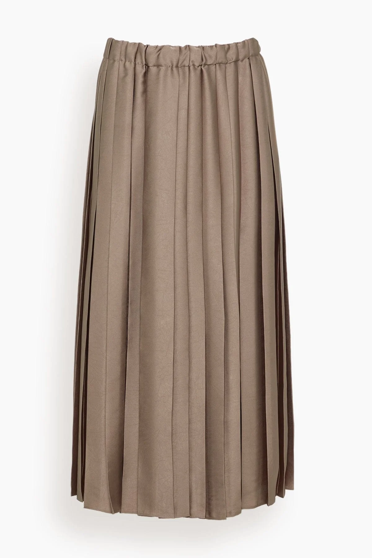 Feather Weight Pleated Skirt in Dark Stone