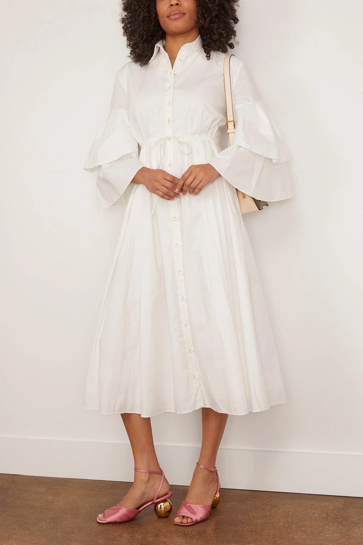 Fiesta Shirt Dress in White - Image 2