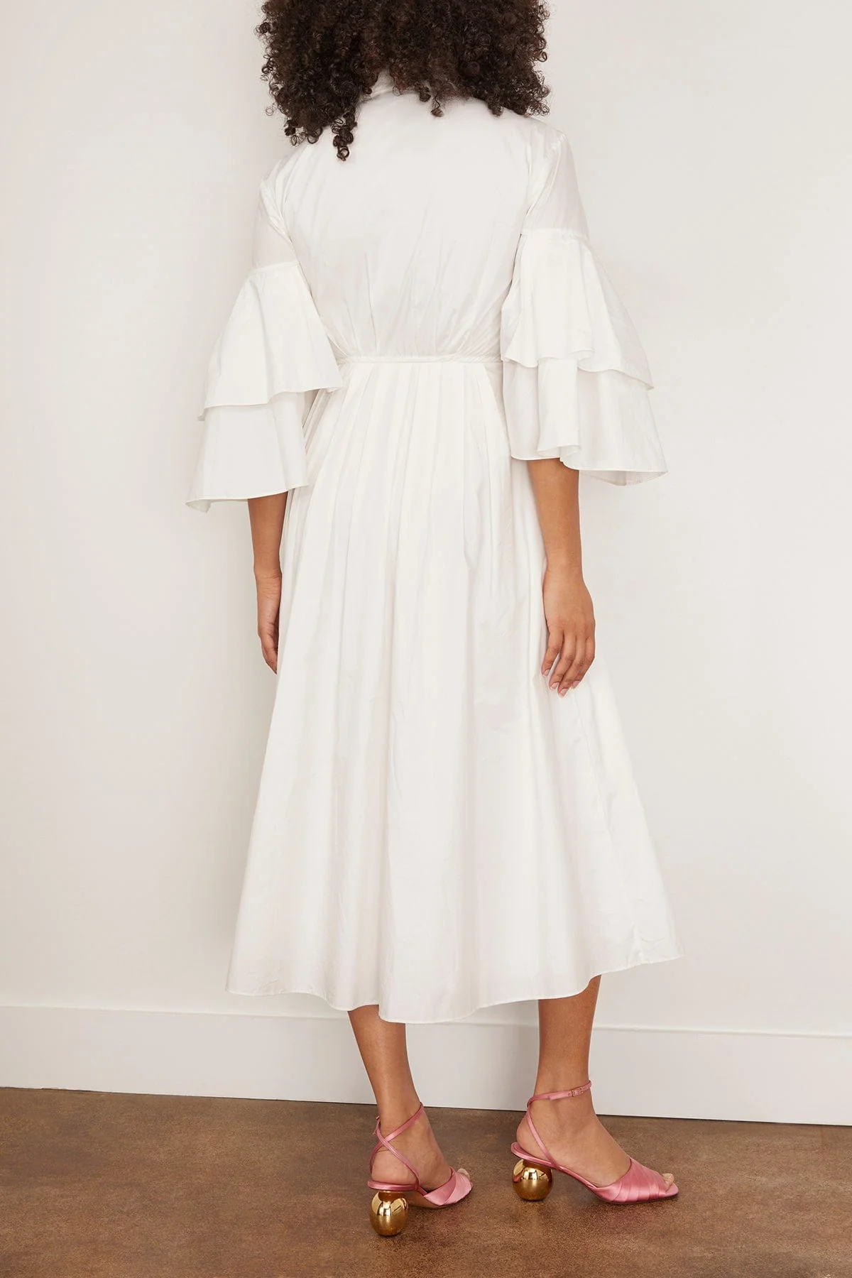 Fiesta Shirt Dress in White - Image 4
