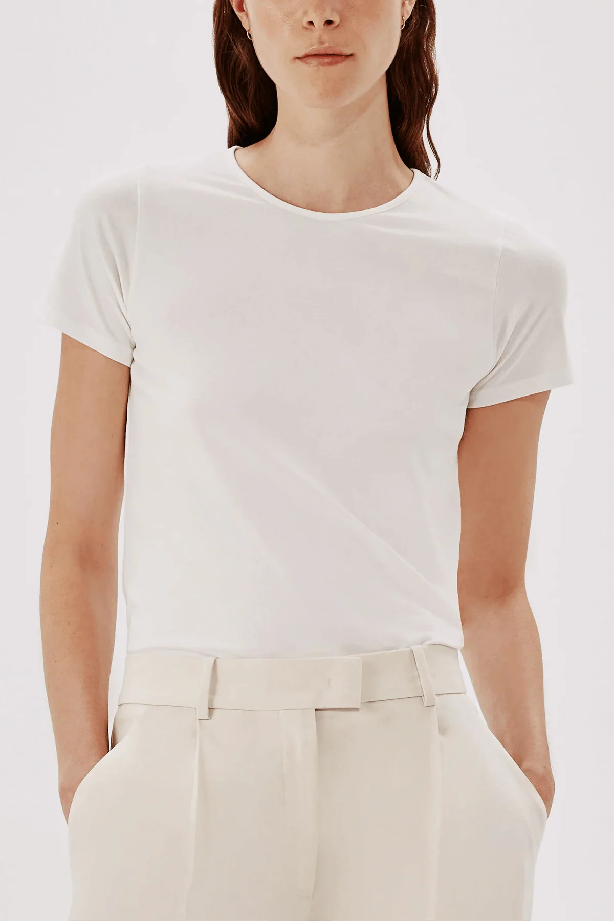 Fitted Tee in White - Image 3