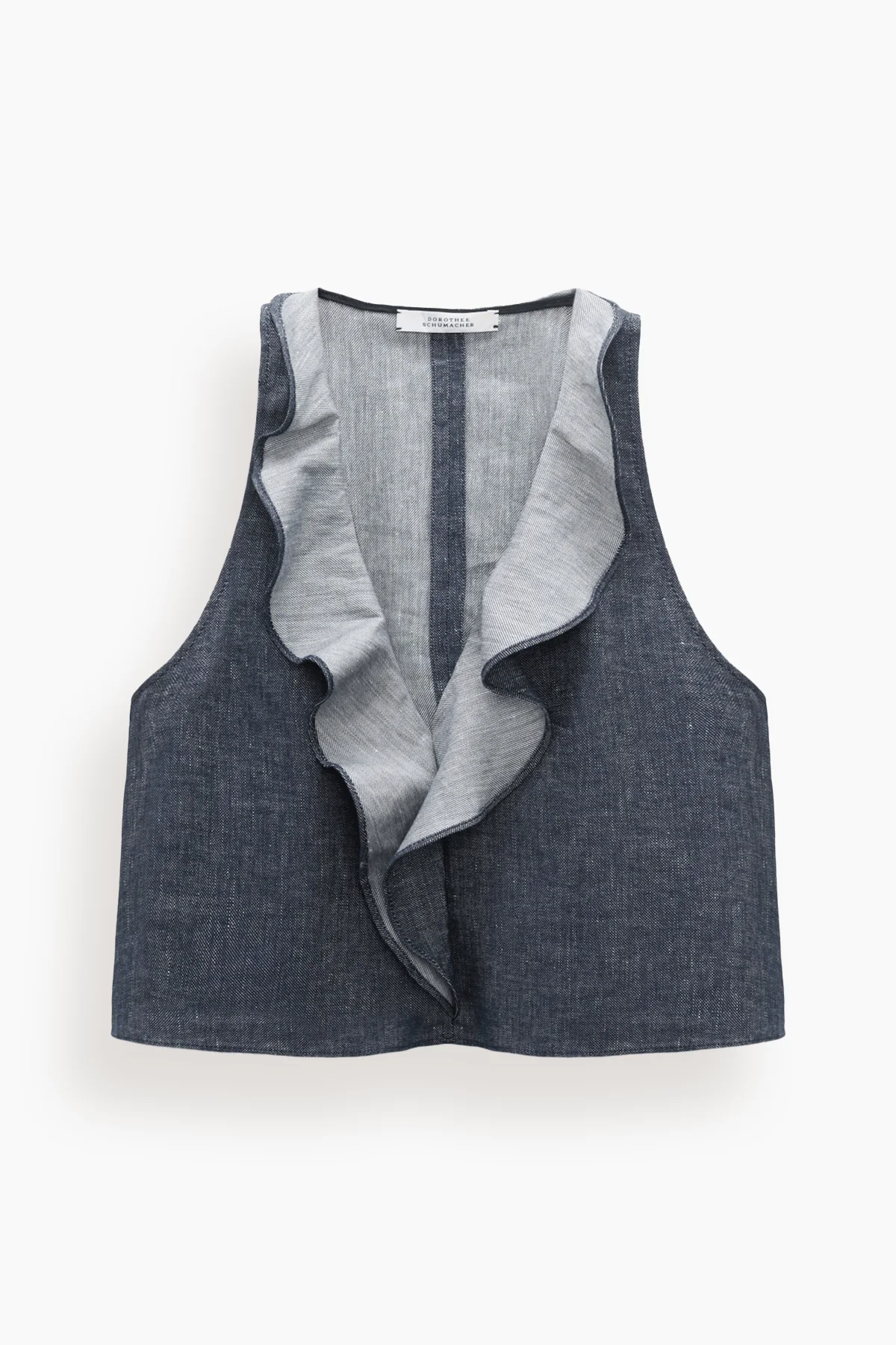 Fluid Denim Top in Denim Blue
