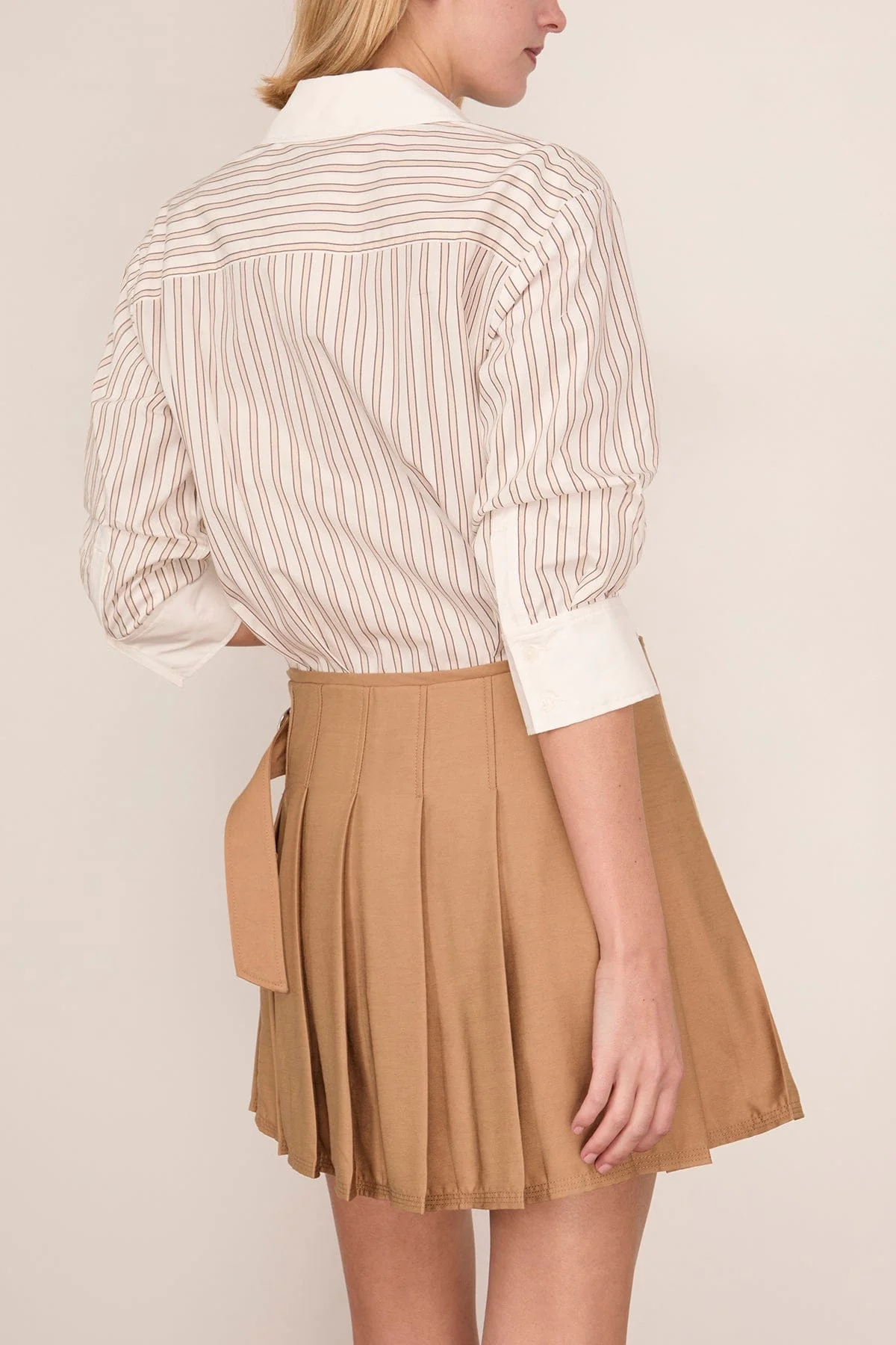 Frankie Mini Combo Shirt Dress in Sand Stripe Multi - Image 4