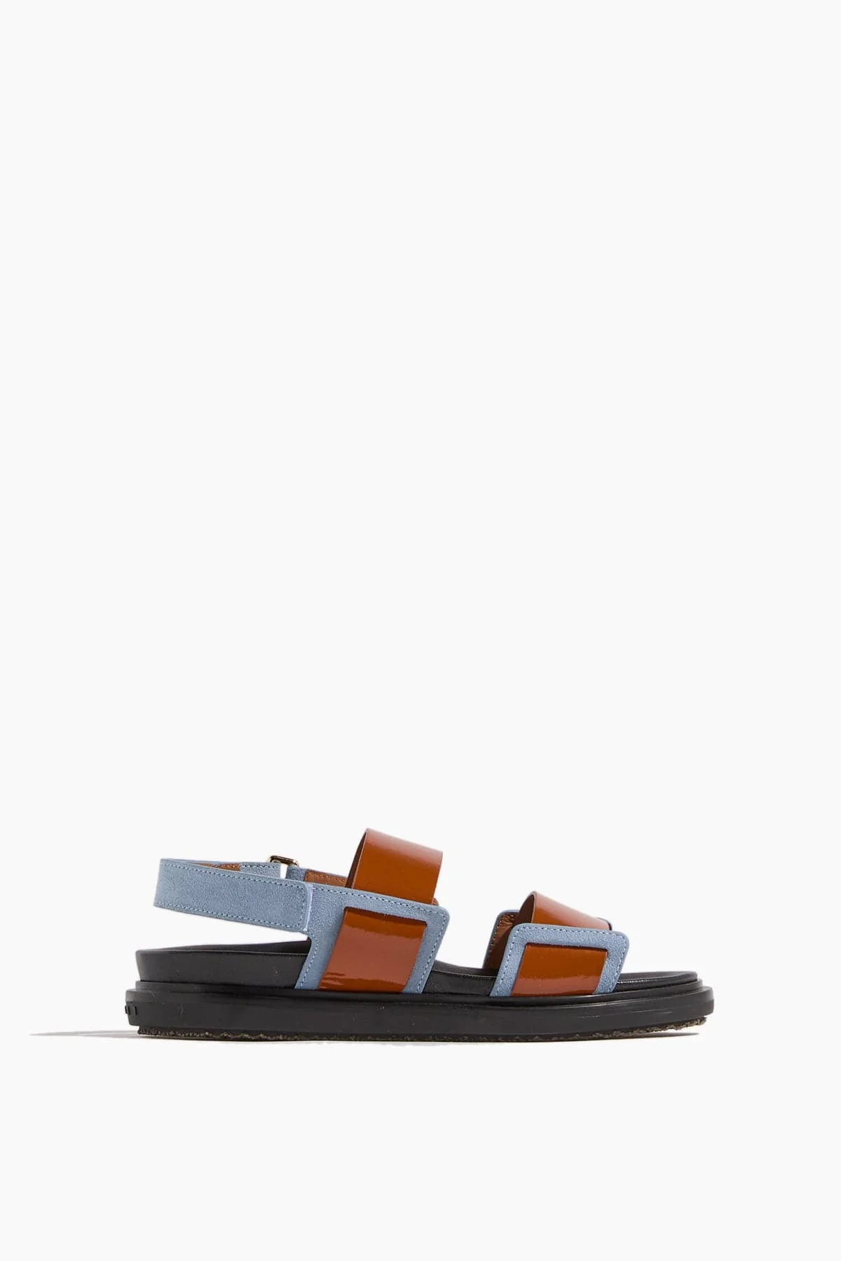 Fussbett Double Strap Sandal in Honey/Light Blue