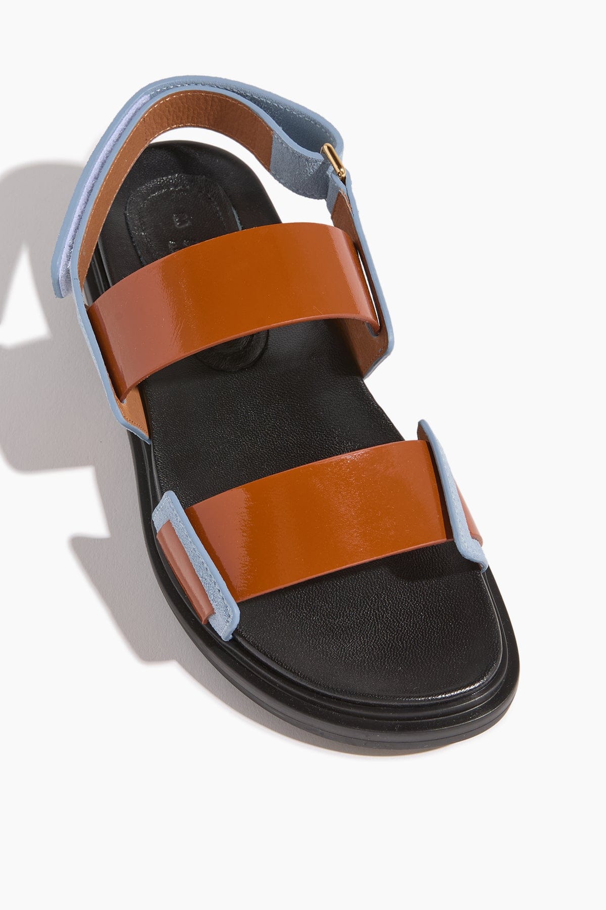 Fussbett Double Strap Sandal in Honey/Light Blue - Image 4