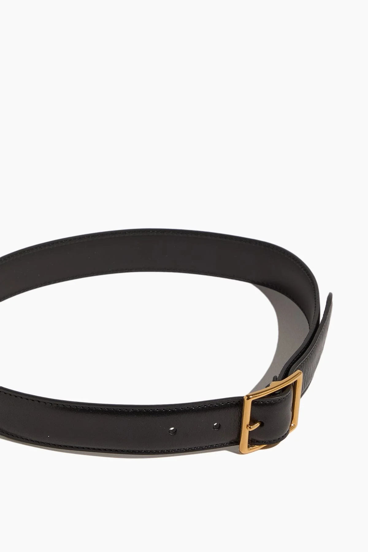 Gabriele Belt in Black with Antique Gold Buckle - Image 3