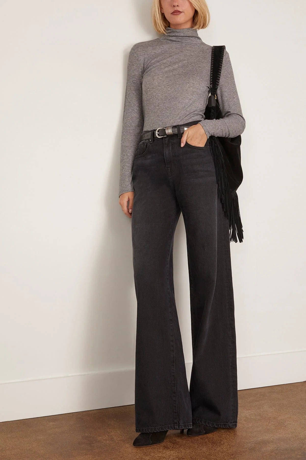 Gallinara Long Sleeve Top in Grey Melange - Image 2