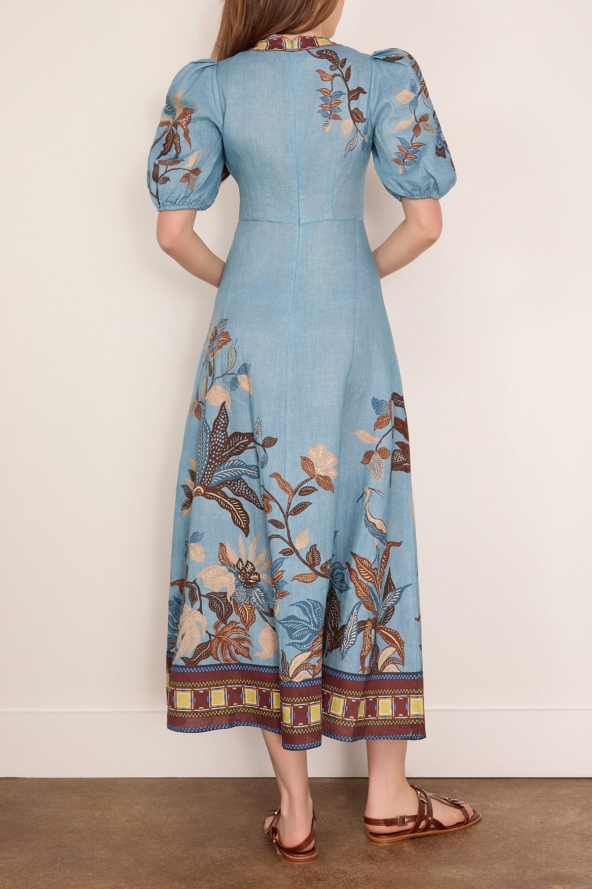 Georgie Midi Dress in Blue - Image 4
