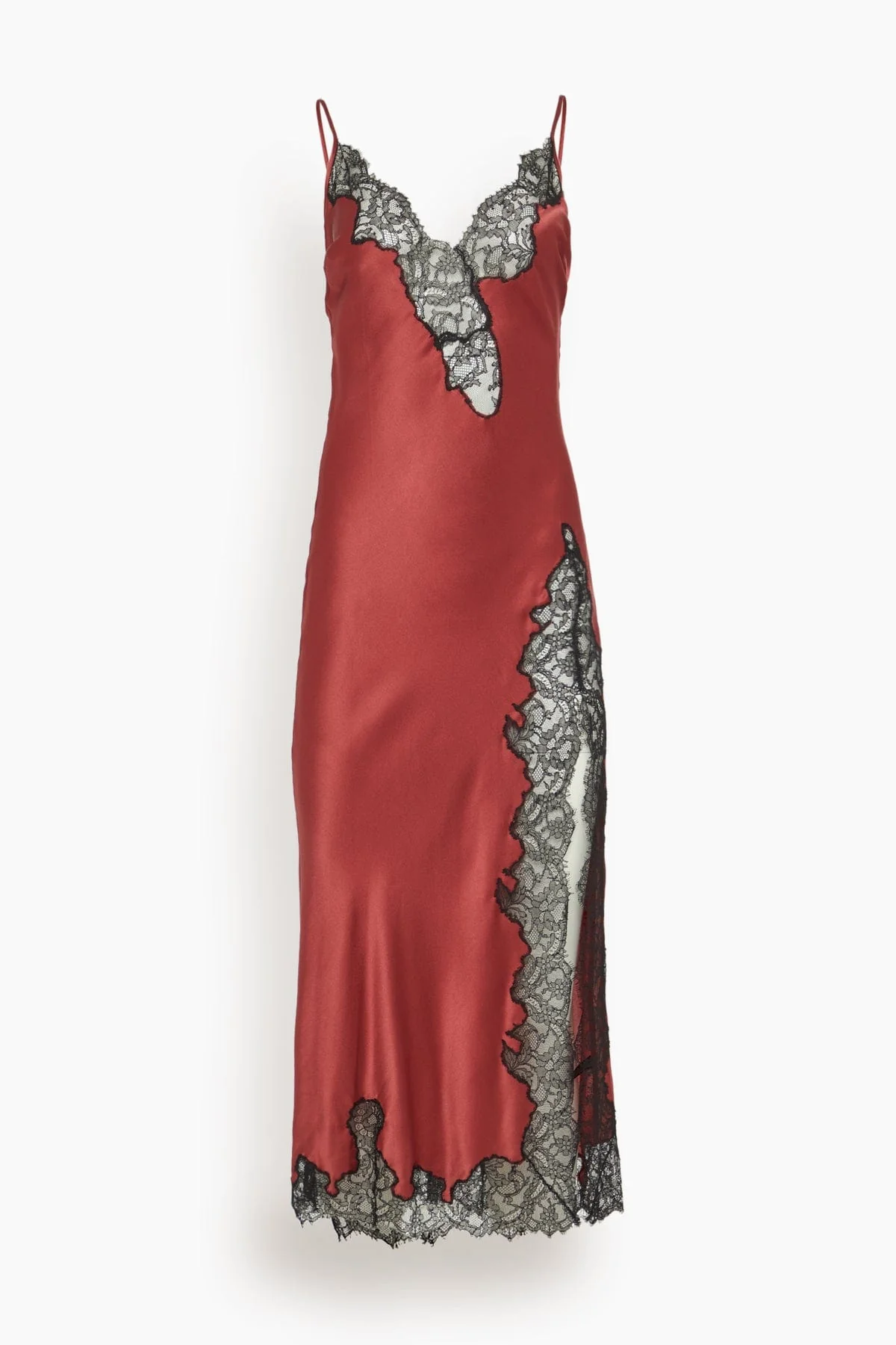 Giselle Midi Slip Dress in Brick Dust