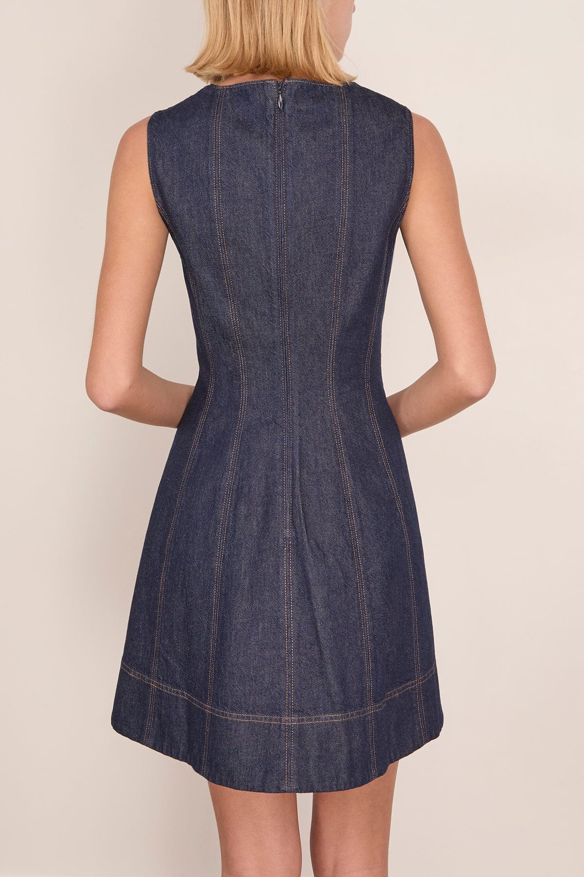 Glenda Denim Dress in Dark Indigo - Image 4