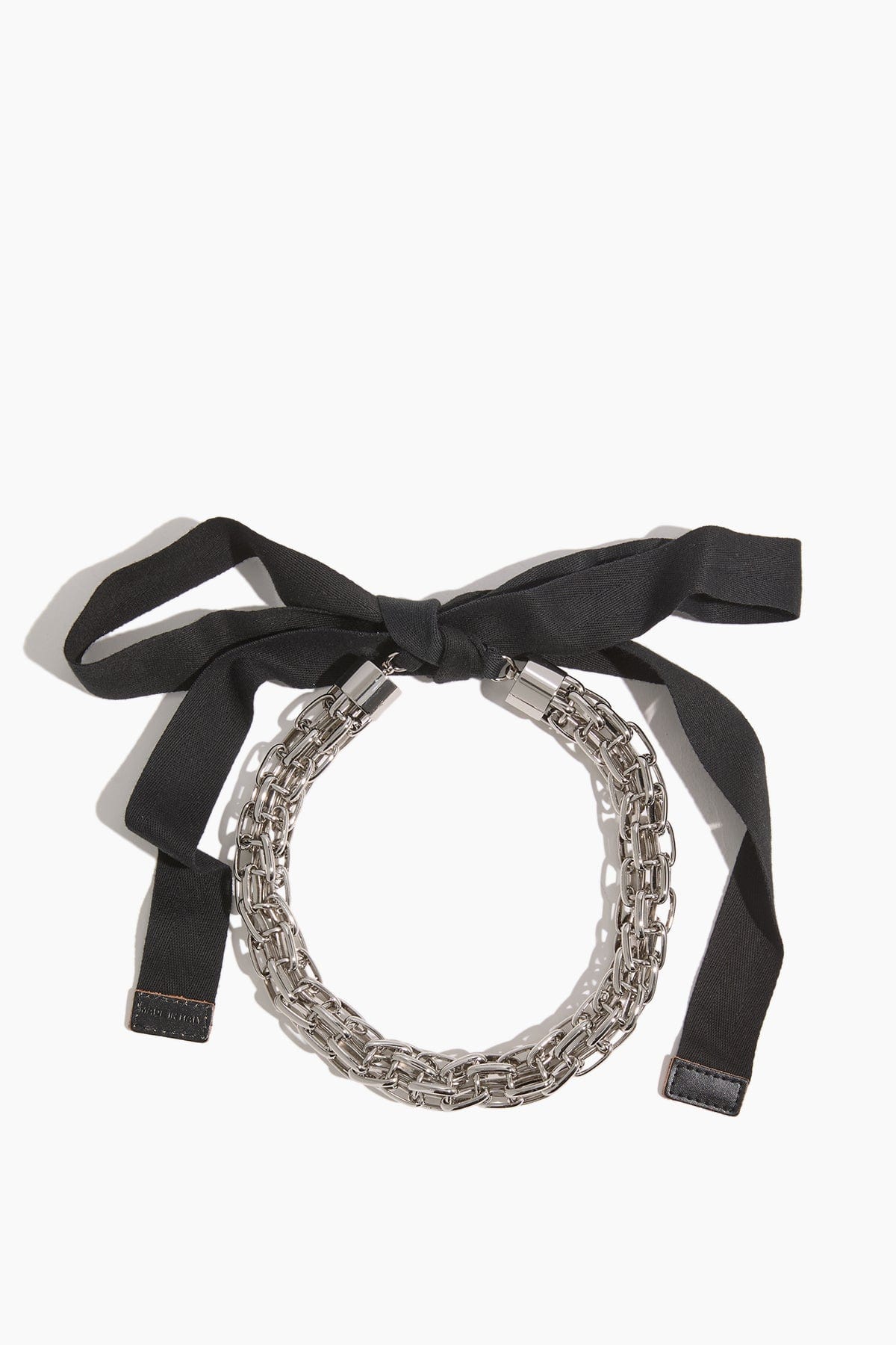Grid Chain Necklace with Rib in Nikel Lucido - Image 3