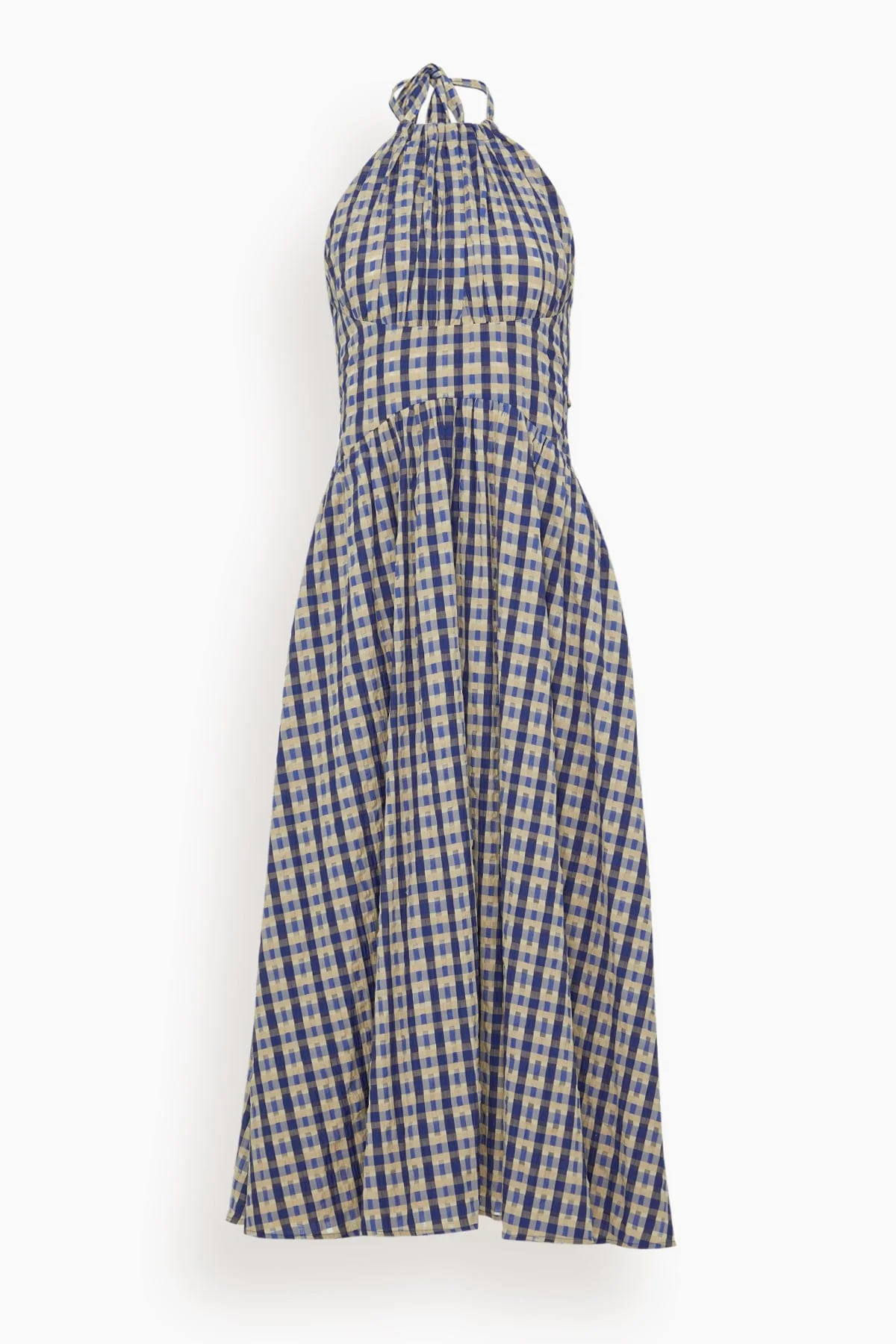 Halter in the Name of Love Dress in Navy Check