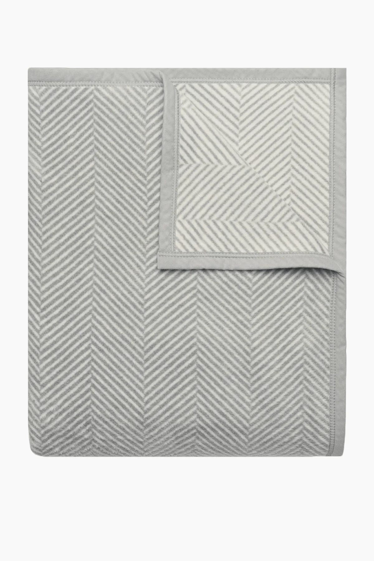 Harborview Herringbone Blanket in Light Grey