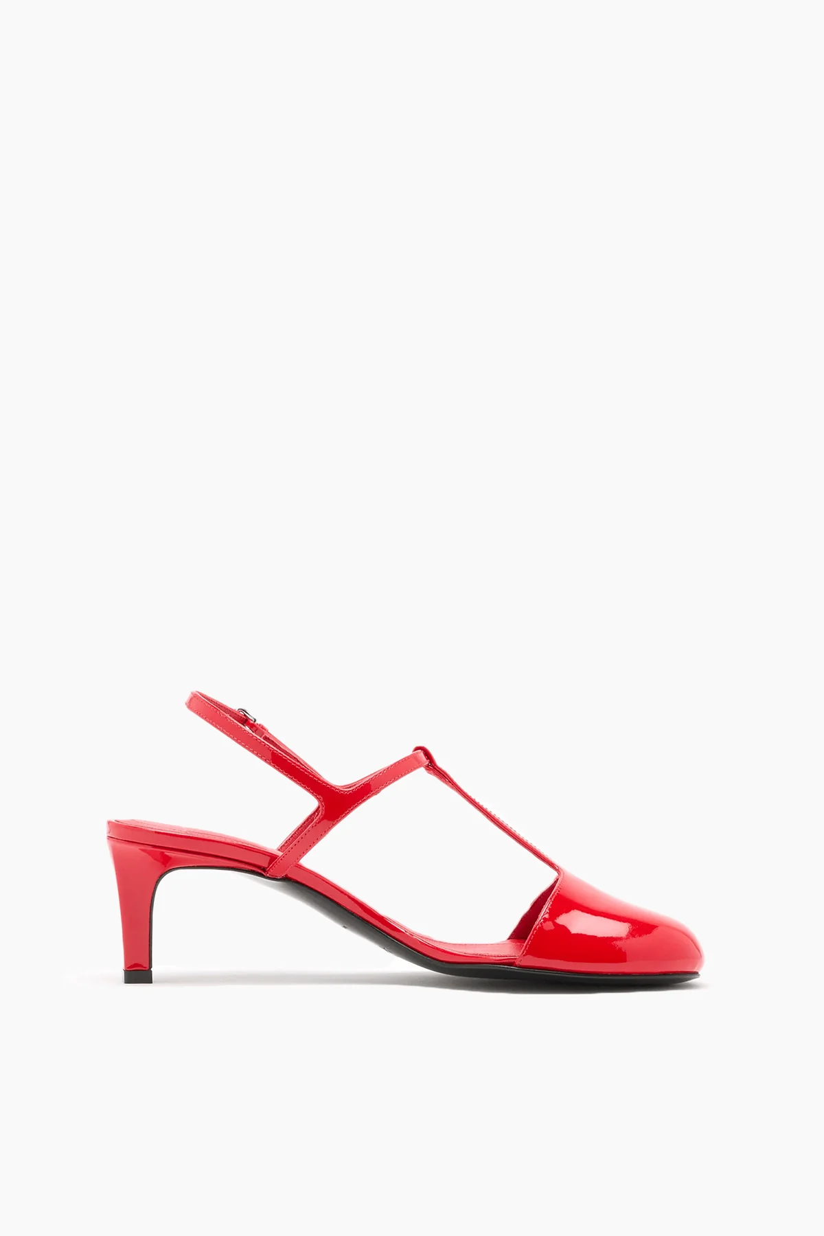 Heel Sandal in Vermilion Red