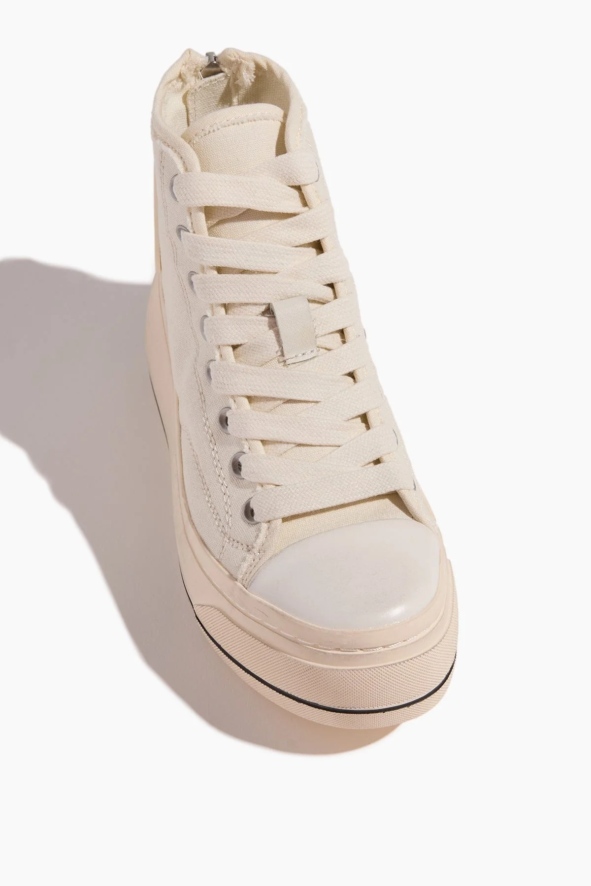 High Top Sneaker in Ecru - Image 4
