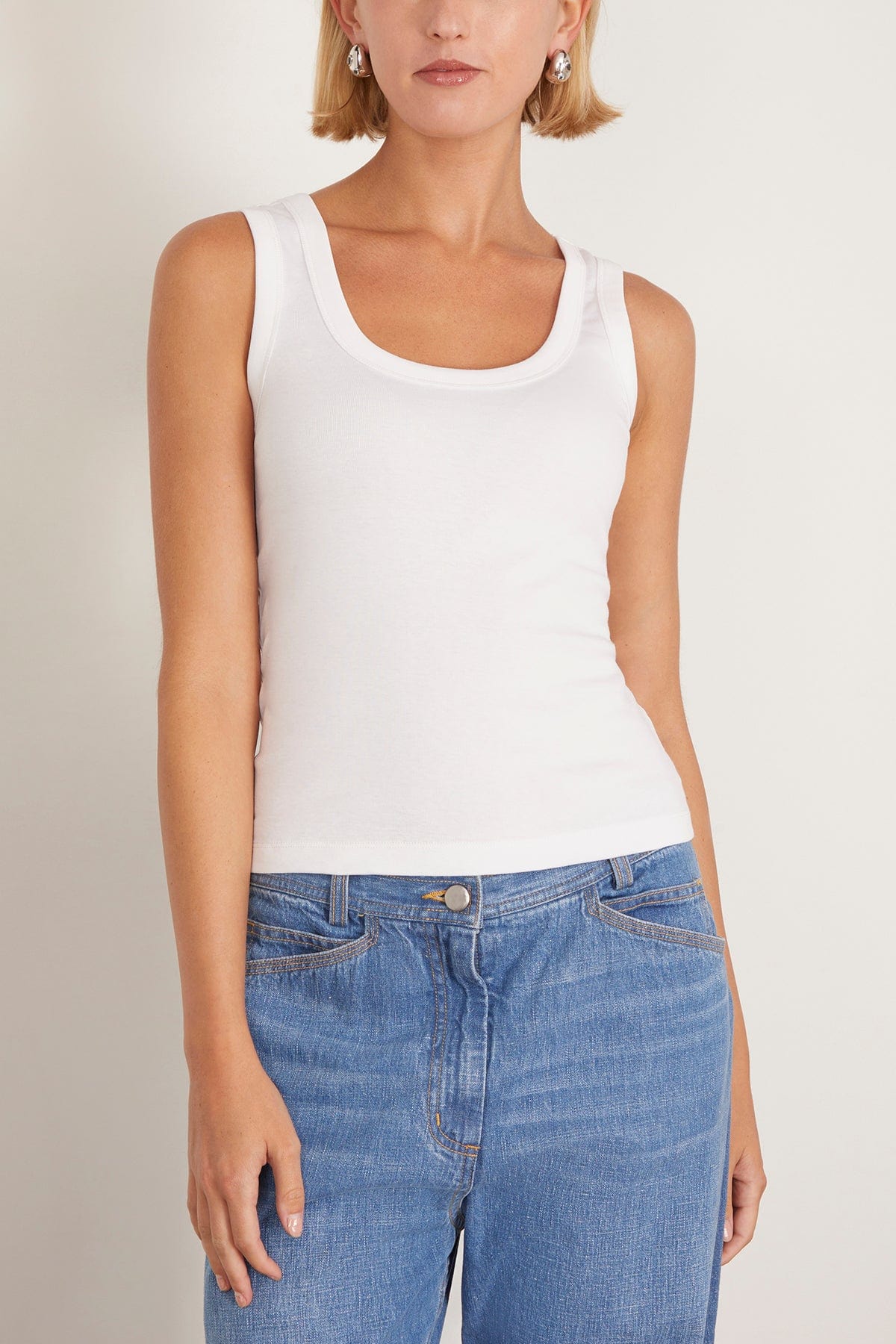 Hillie Tank in White - Image 3