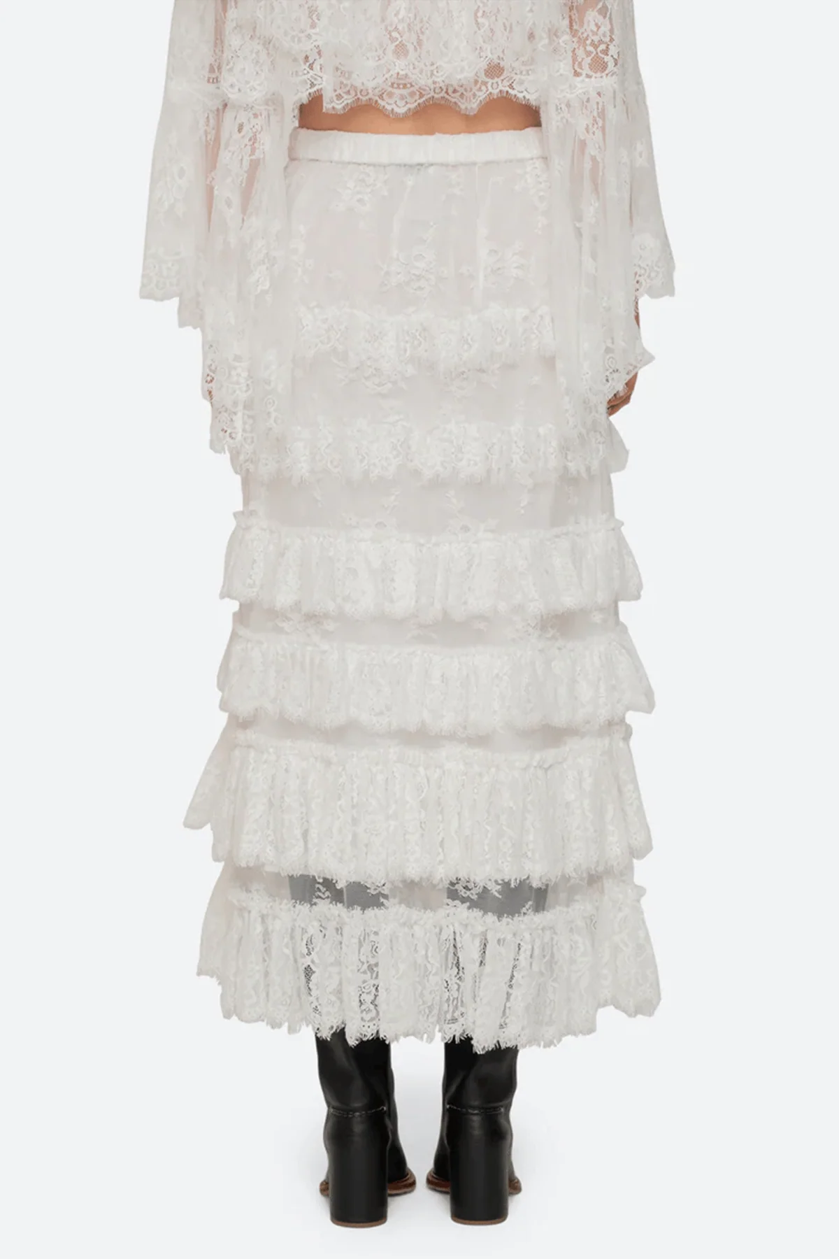 Holden Lace Skirt in White - Image 4