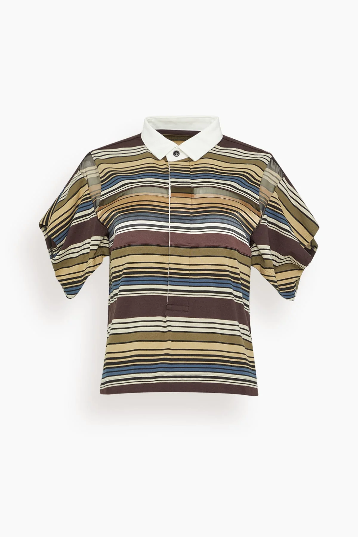 Horizontal Stripe T-Shirt in Brown/Beige