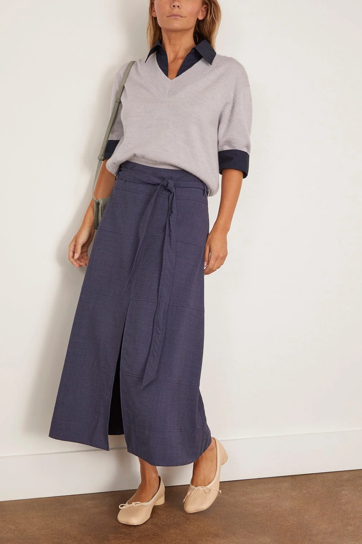 Hudson Skirt in Dark Chambray - Image 2