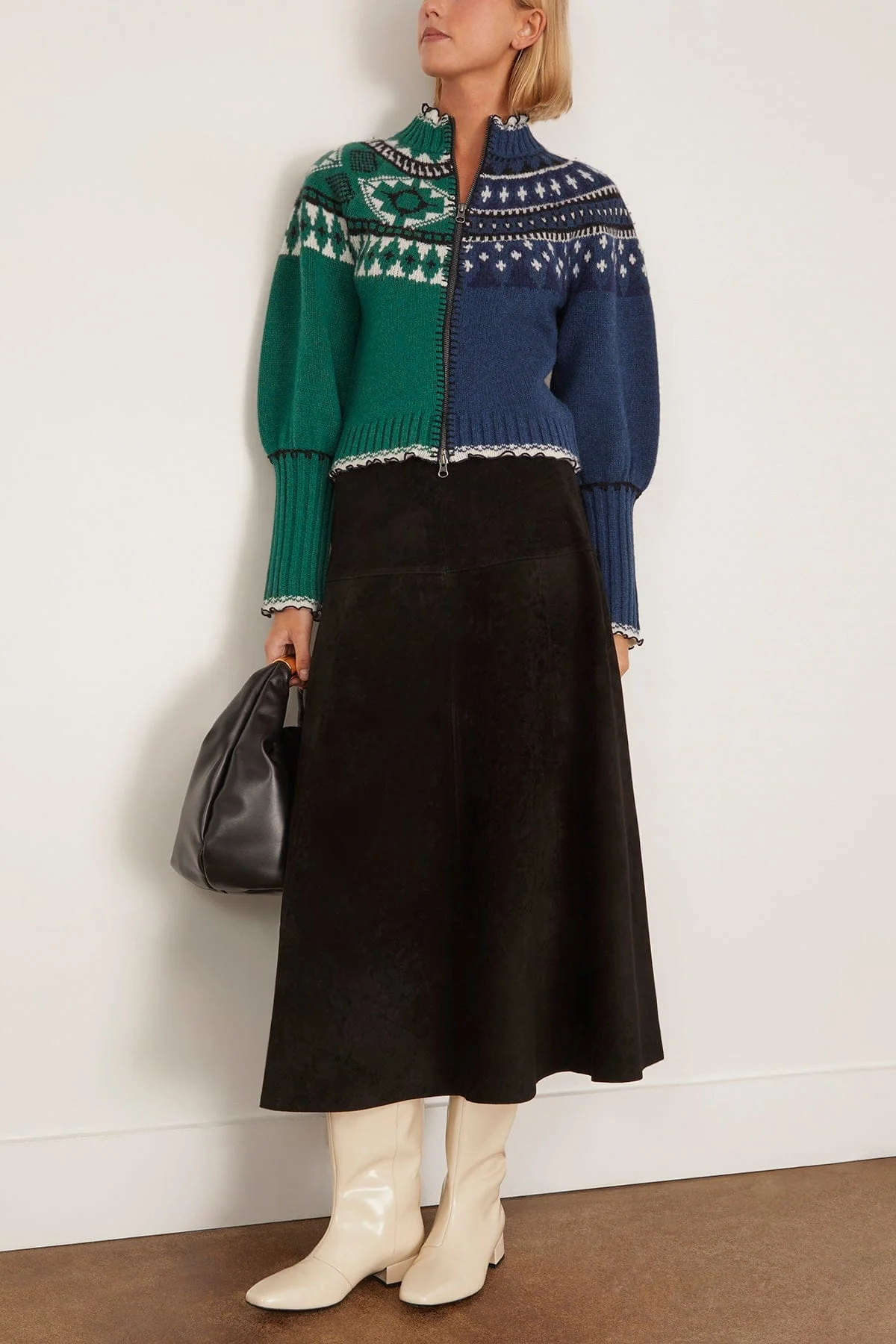 Ida Skirt in Noir Suede - Image 2