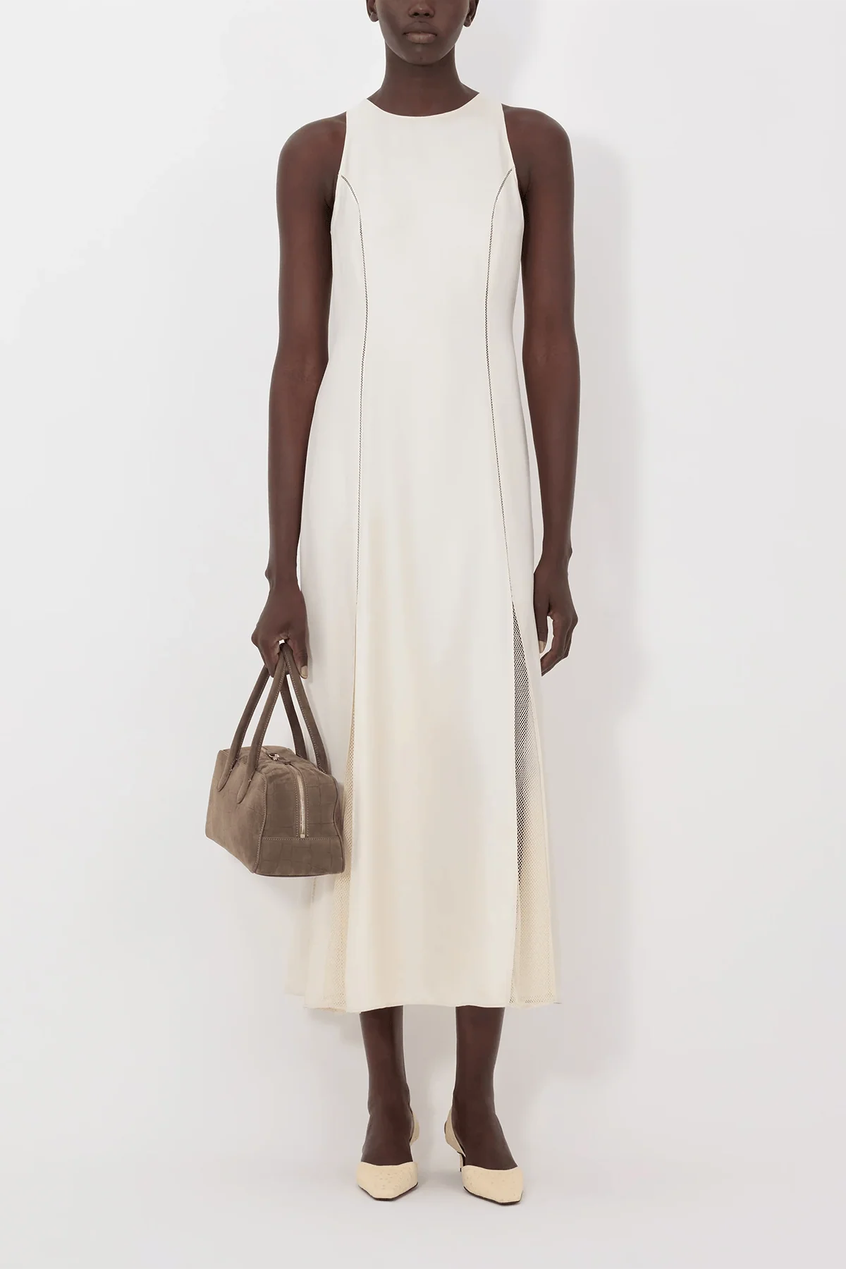 Iraka Detailed Maxi Dress in Ivory - Image 2