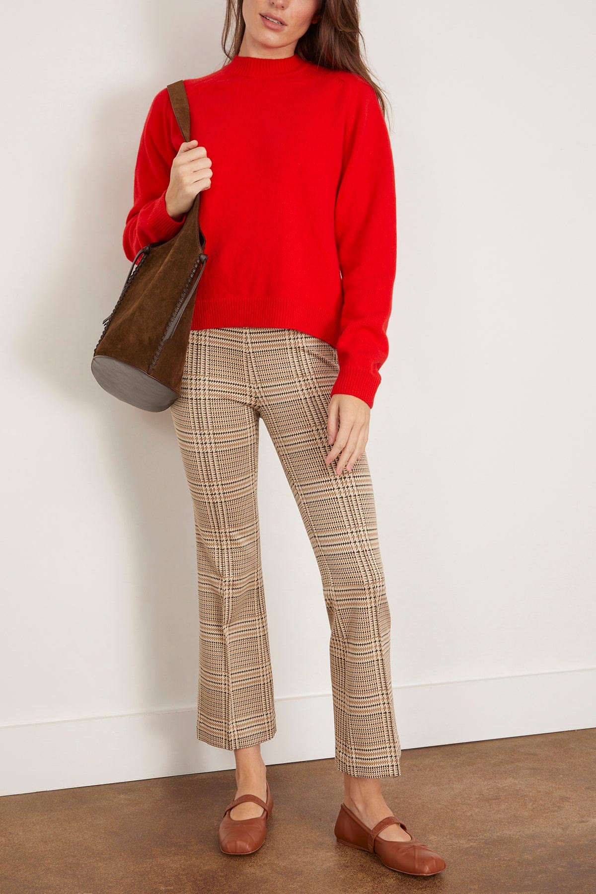 Irina Ponte Kick Flare Pant in Tan Multi - Image 2