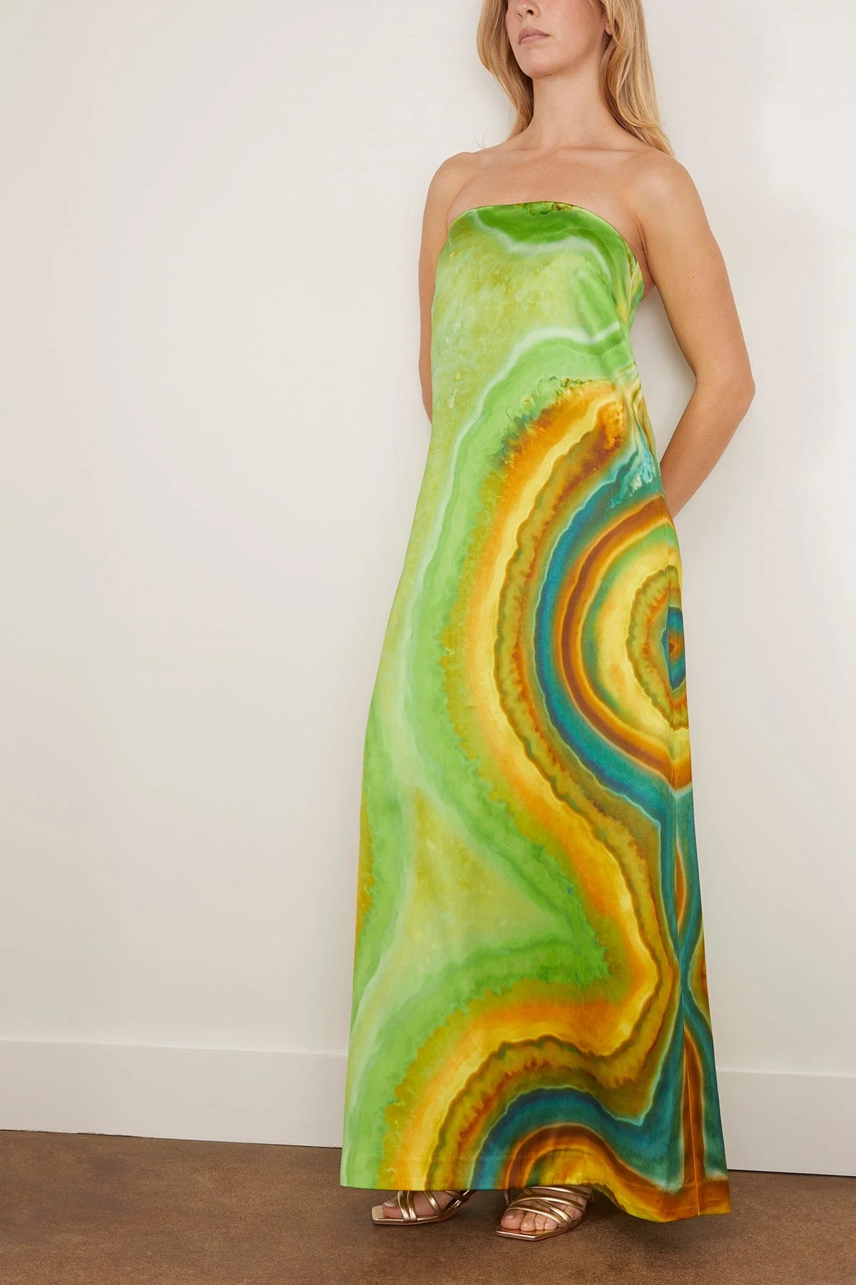 Iris Strapless Gown in Green (TS) - Image 3